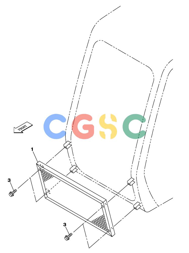纽荷兰零件查询(E805) - CRAWLER EXCAVATOR TIER 3 (7/06-) (09-046-00[01]) - CAB GUARD - WINDSHIELD, LOWER New Holland Constructuion
