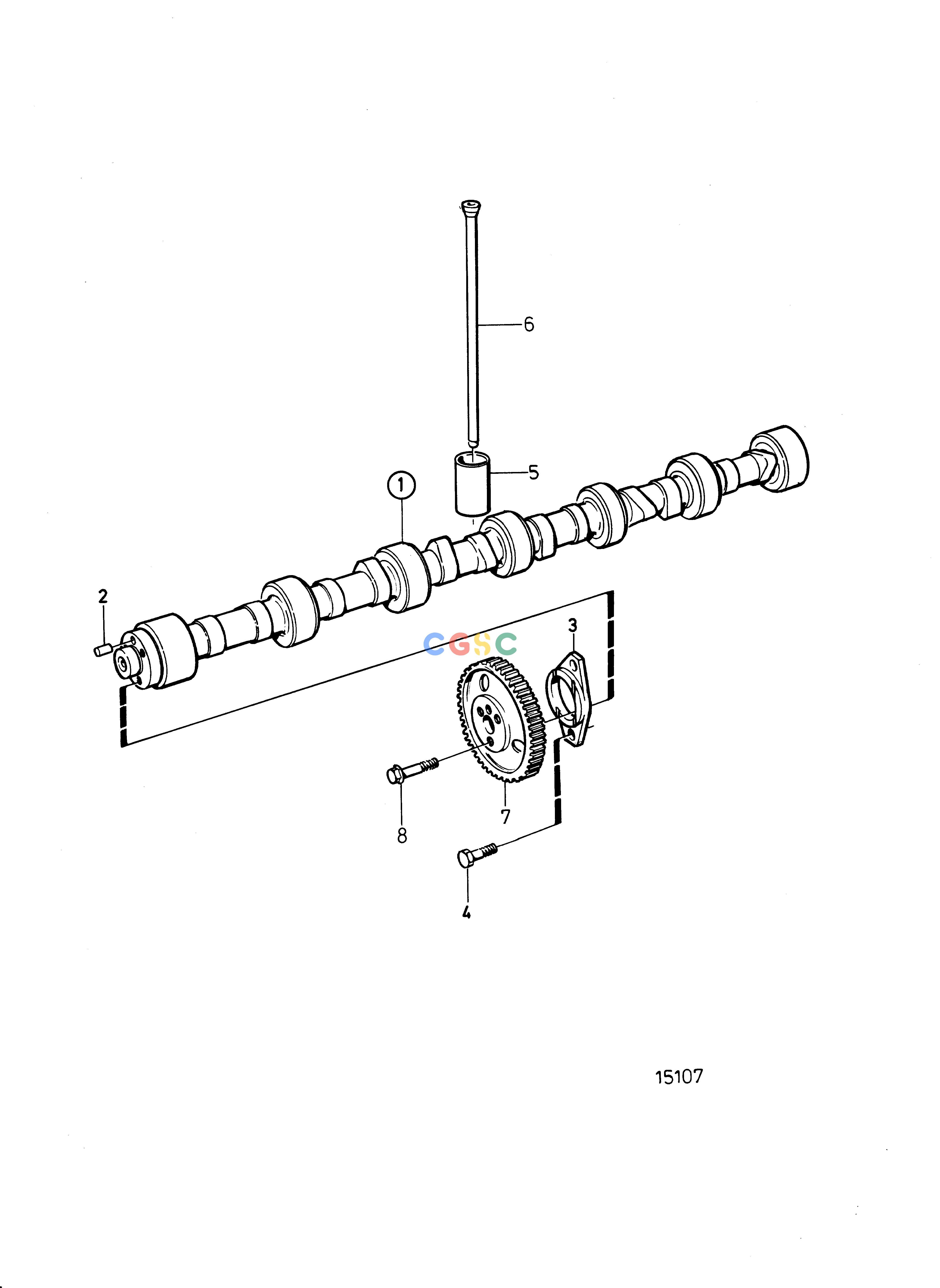 沃尔沃零件查询TAMD72P-A; TAMD72WJ-AEngineCamshaftEPC Volvo Penta Parts catalog