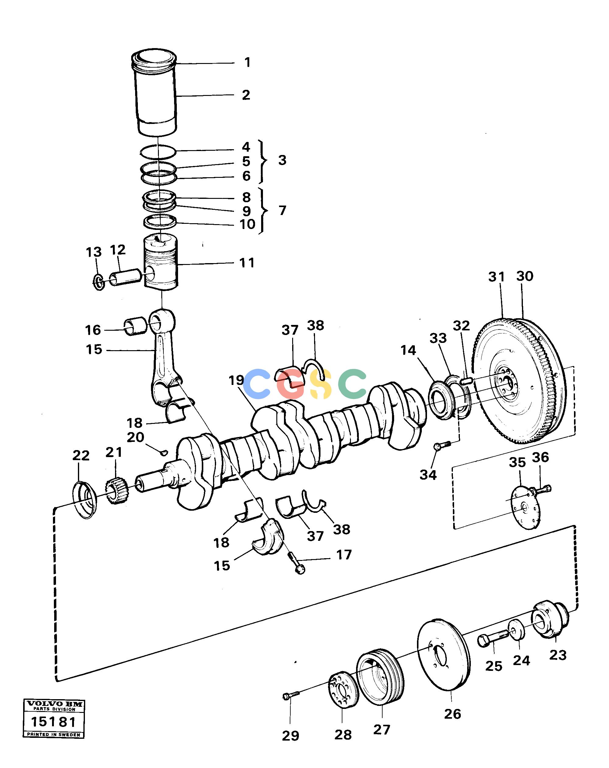 沃尔沃零件查询861 Crankshaft and related parts861 NoneNoneNoneAutodata Volvo online