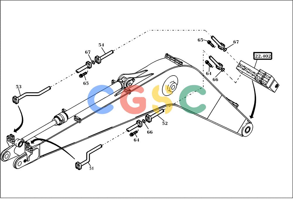 纽荷兰零件查询(EC350) - CRAWLER EXCAVATOR (2/00-) (60.200[001]) - HYDRAULIC SYSTEM MONOBLOC BOOM HAMMER ATTACHMT. 6,5 (OPTION) (S/N 735006-735007/735014-735014/735022-735022) New Holland Constructuion