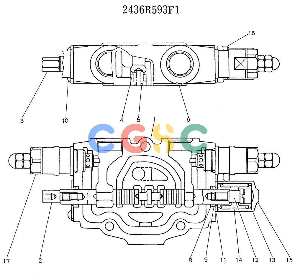 神钢零件查询(K905LC) - MARK II EXCAVATOR BTW YP1001 - YP1281 (1/87-12/03) (11-001) - SPOOL ASSY Kobelco