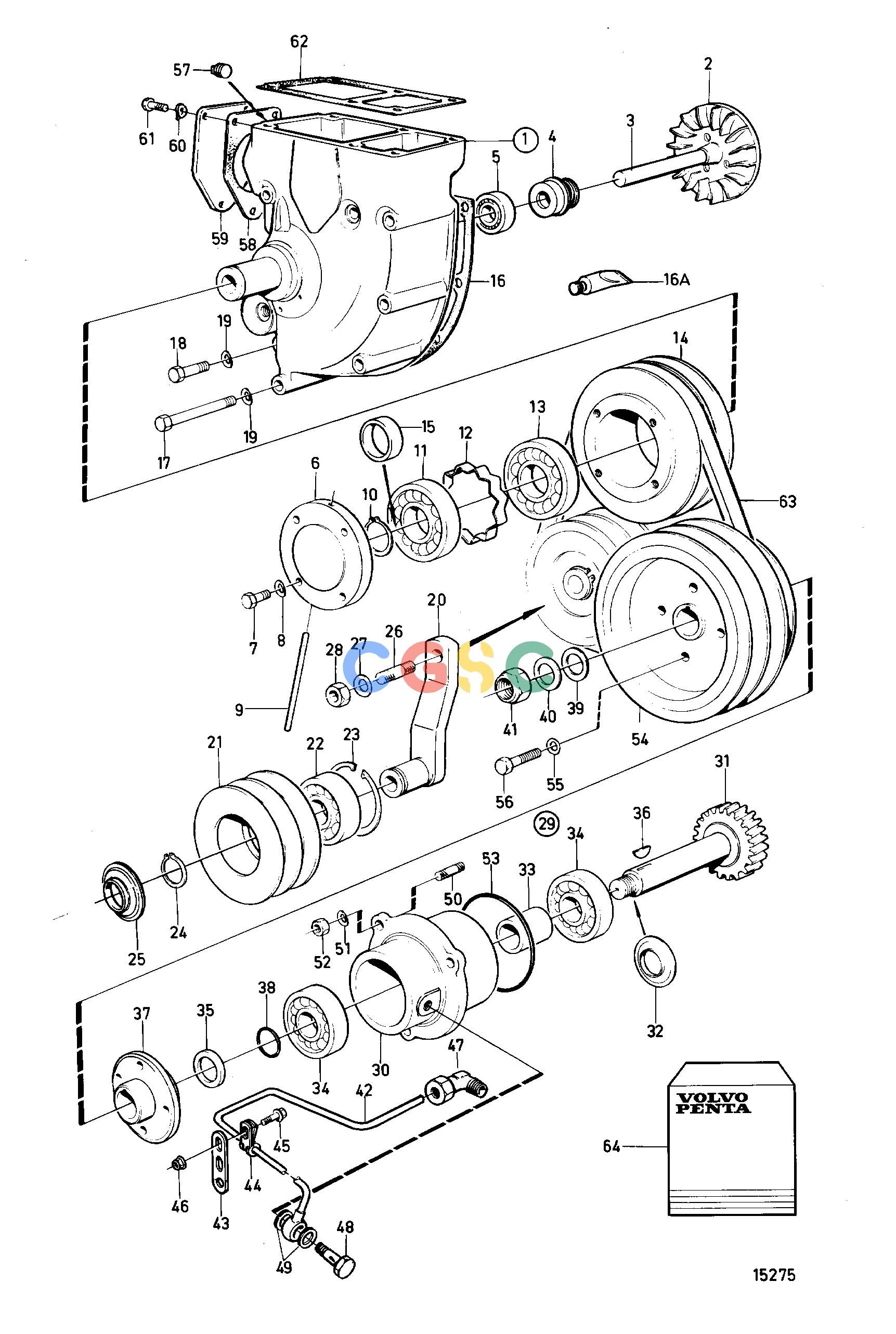 沃尔沃零件查询TMD102A; TAMD102A; TAMD102DCooling SystemCirculation Pump and Drive Device, SNXXXXXXXXXX/257763-EPC Volvo Penta Parts catalog