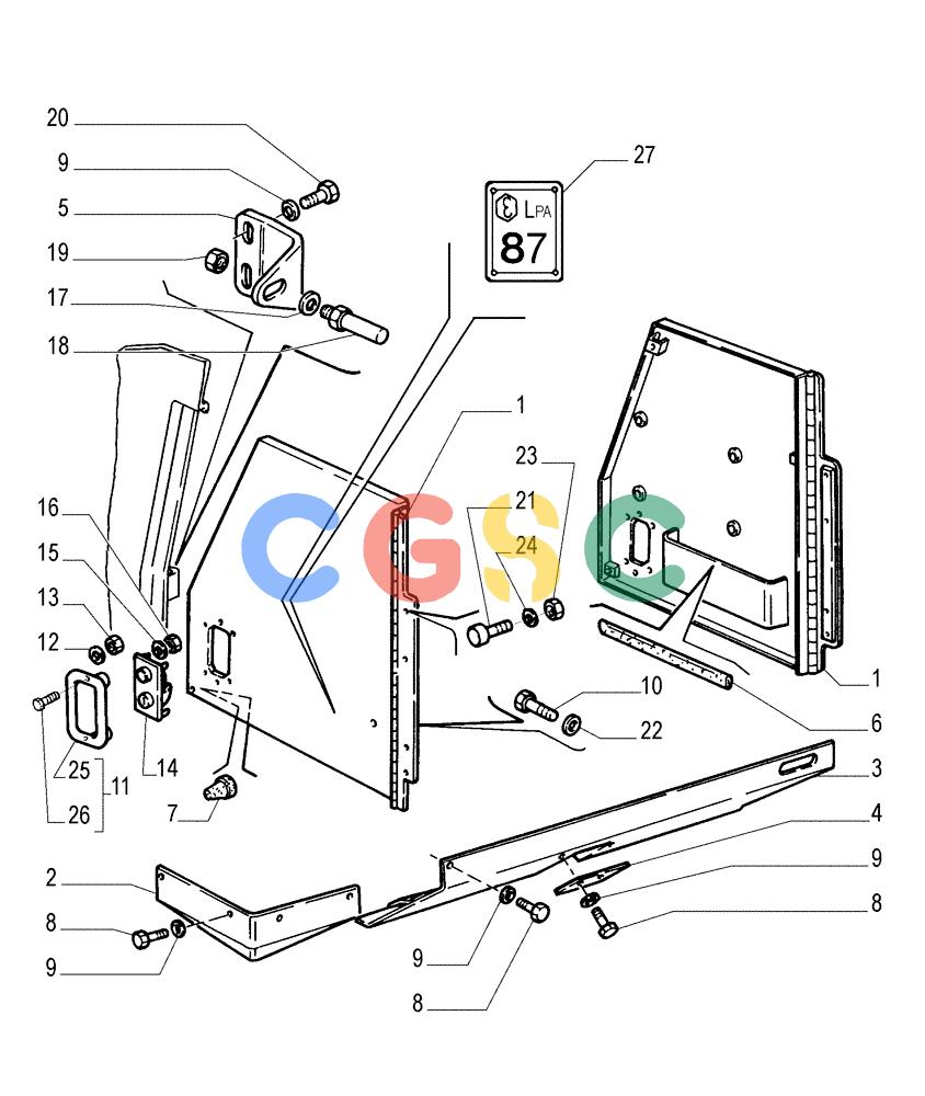 纽荷兰零件查询(FL145) - CRAWLER LOADER (N.A. VERSION) (11/98-) (5.645[01]) - SUPPORT - ROPS New Holland Constructuion