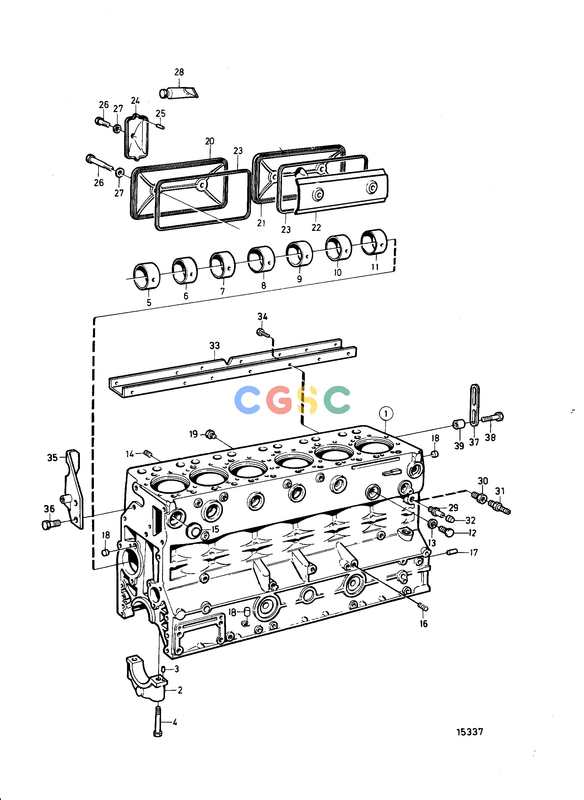 沃尔沃零件查询TAMD71A; TAMD72AEngineCylinder BlockEPC Volvo Penta Parts catalog