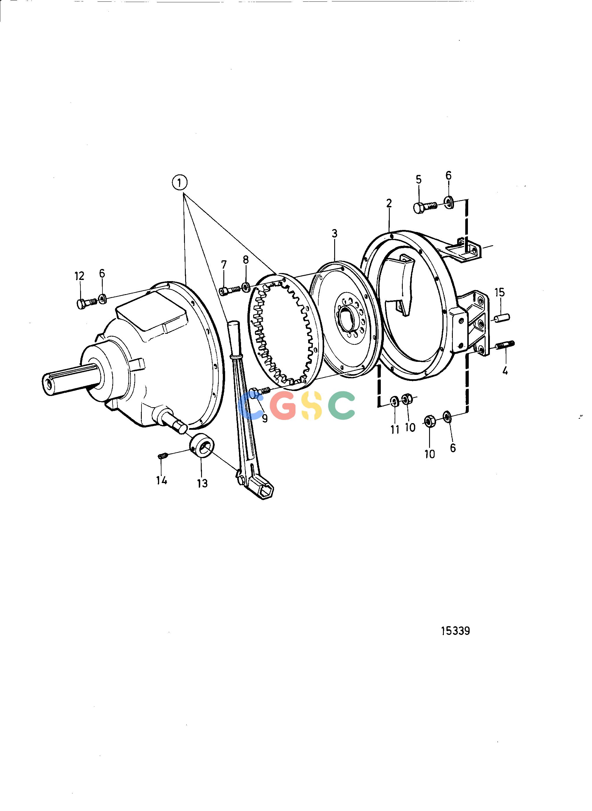 沃尔沃零件查询TMD102A; TAMD102A; TAMD102DClutch, Elastic CouplingClutch Rockford Borg Warner 10'': BEPC Volvo Penta Parts catalog