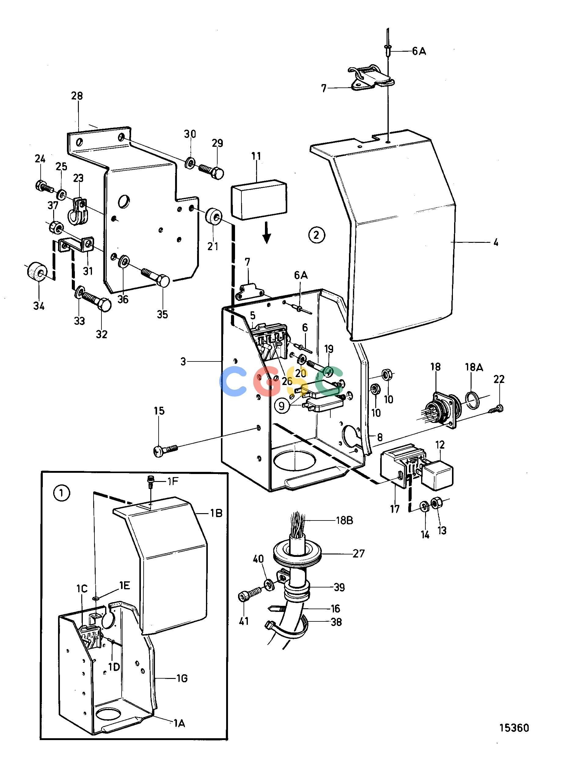 沃尔沃零件查询TMD102A; TAMD102A; TAMD102DElectrical SystemDistribution BoxEPC Volvo Penta Parts catalog