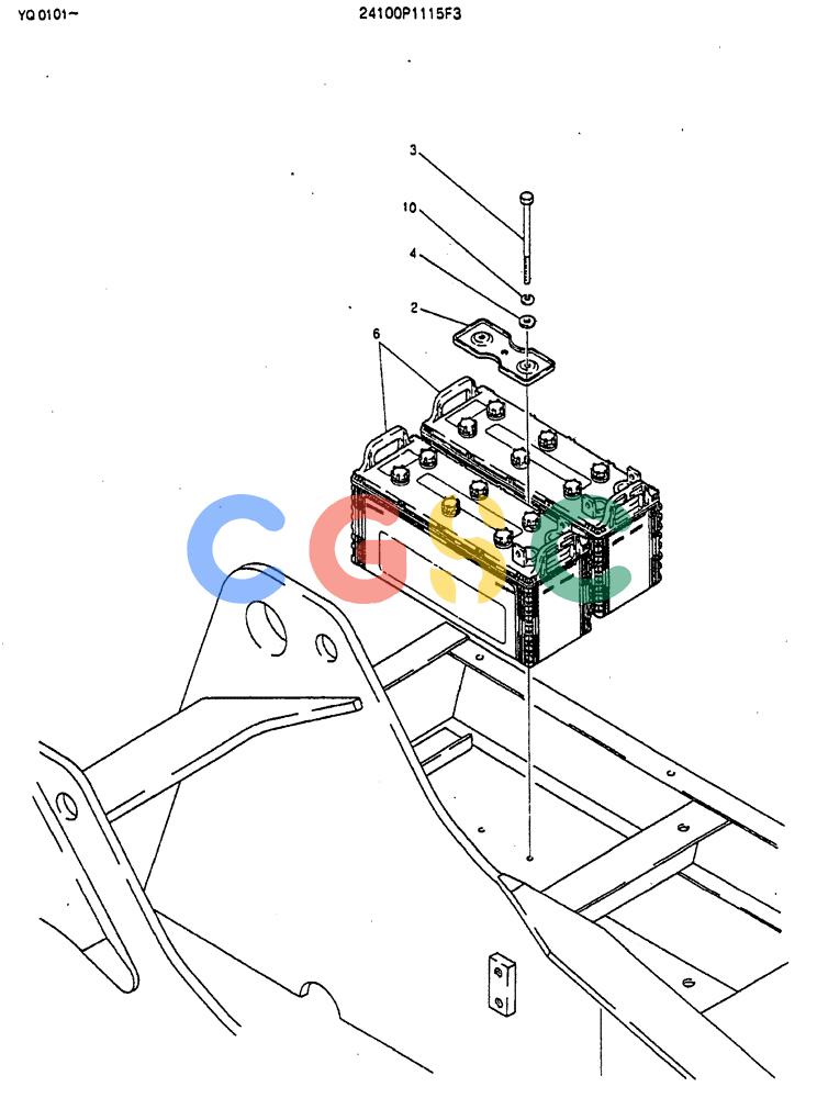 神钢零件查询(MD200BLC) - EXCAVATOR BTW YQ0101 - YQ0564 (1/80-12/06) (05-014) - BATTERY ASSY Kobelco
