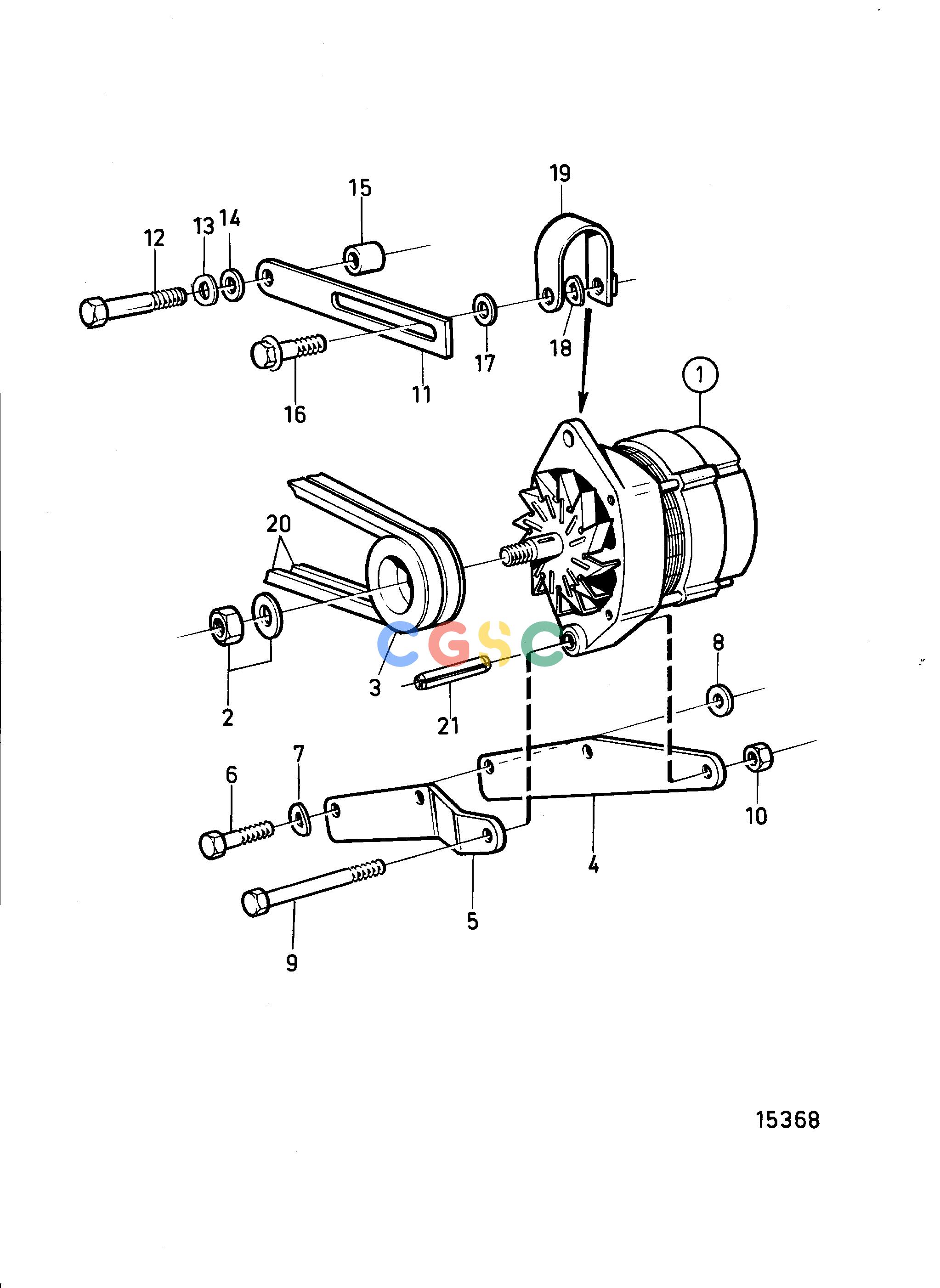 沃尔沃零件查询TMD121C; TAMD121C; TAMD121D; TAMD122C; TAMD122DElectrical SystemAlternator, High Mounting, ClassifiedEPC Volvo Penta Parts catalog