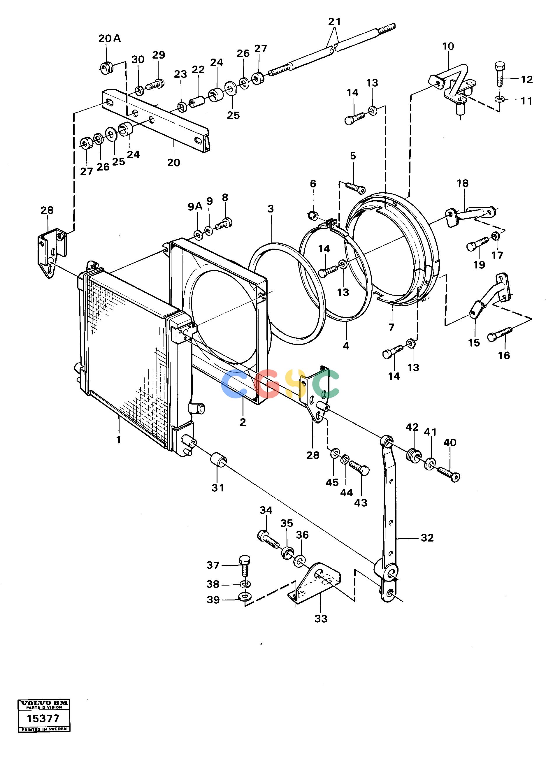 沃尔沃零件查询4400 Radiator with fitting parts Tillv Nr -37434400 NoneNoneNoneAutodata Volvo online