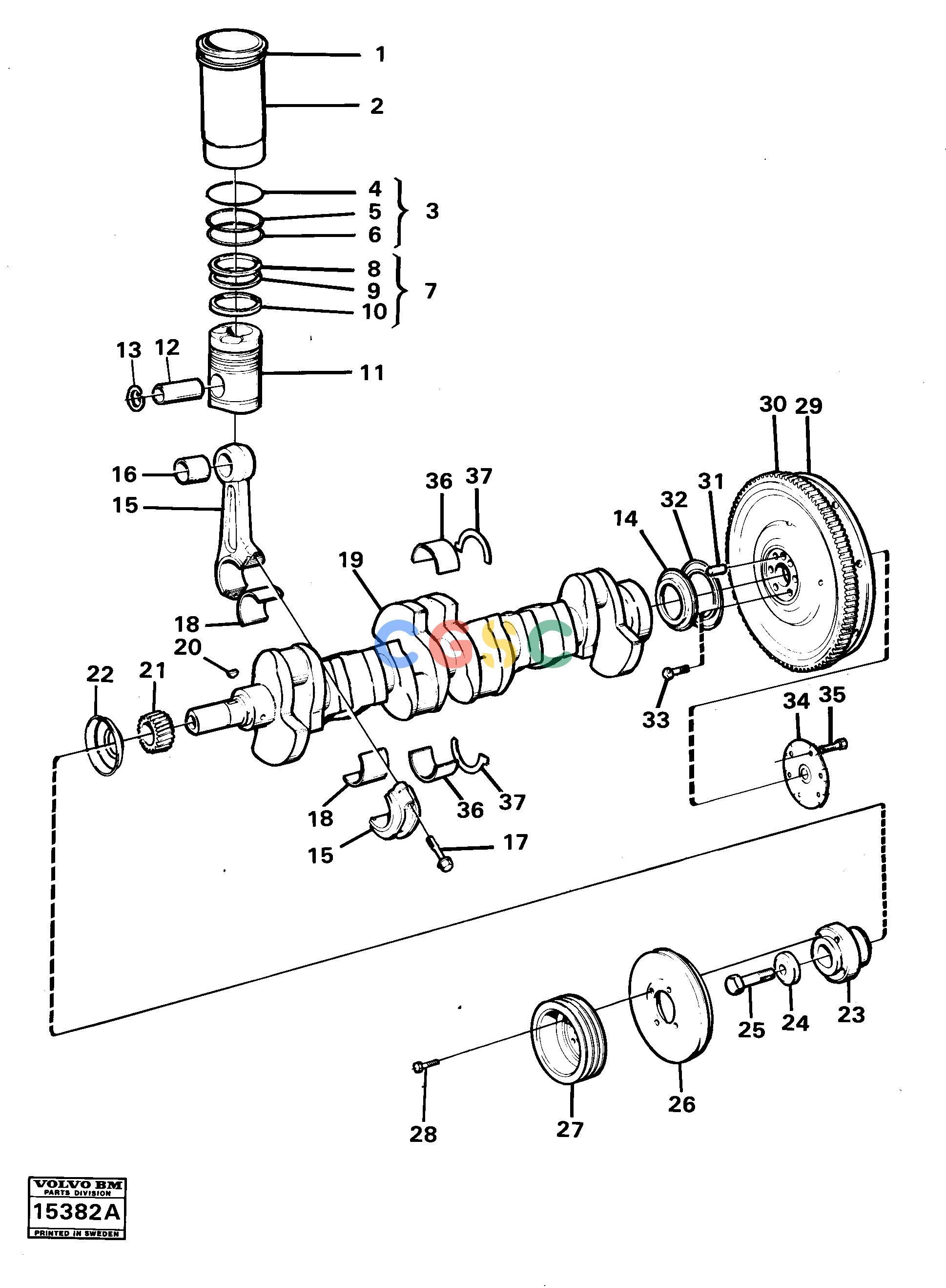 沃尔沃零件查询4400 Crankshaft and related parts4400 NoneNoneNoneAutodata Volvo online