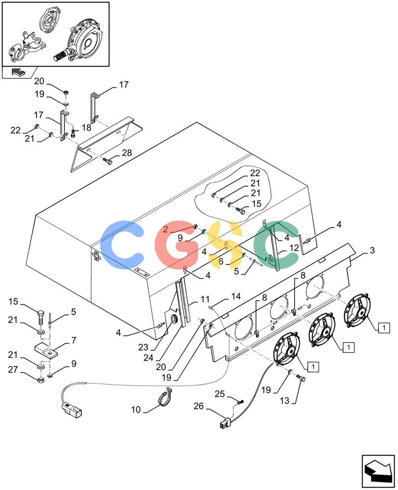 凯斯零件查询(LBX432S) - BIG RECTANGULAR BALER (3/03-12/08) (15.09[01]) - KNOTTER FANS Case Agriculture