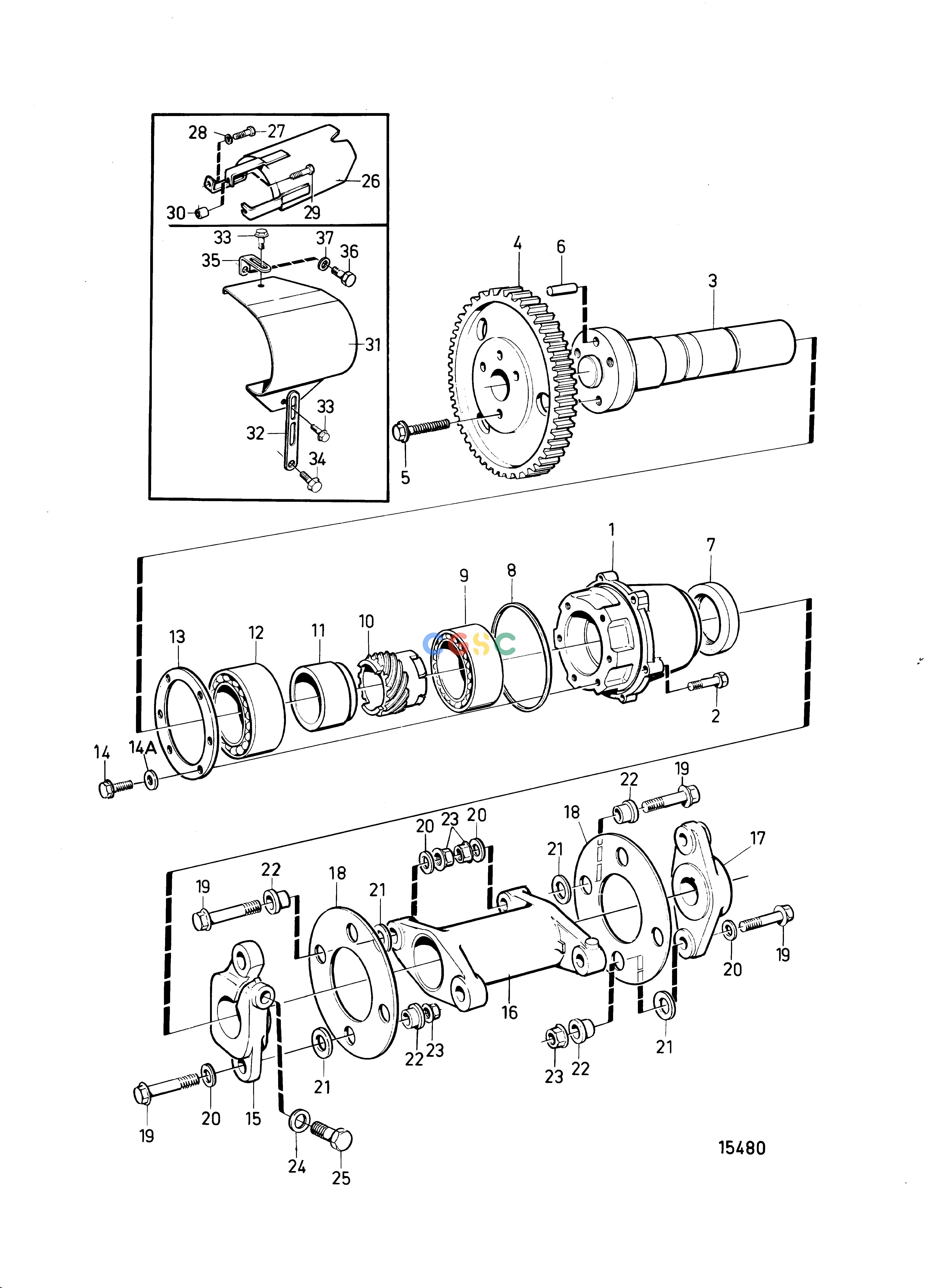 沃尔沃零件查询TAMD71B; TAMD73P-A; TAMD73WJ-AFuel SystemCoupling for Fuel Injection Pump with CoverEPC Volvo Penta Parts catalog