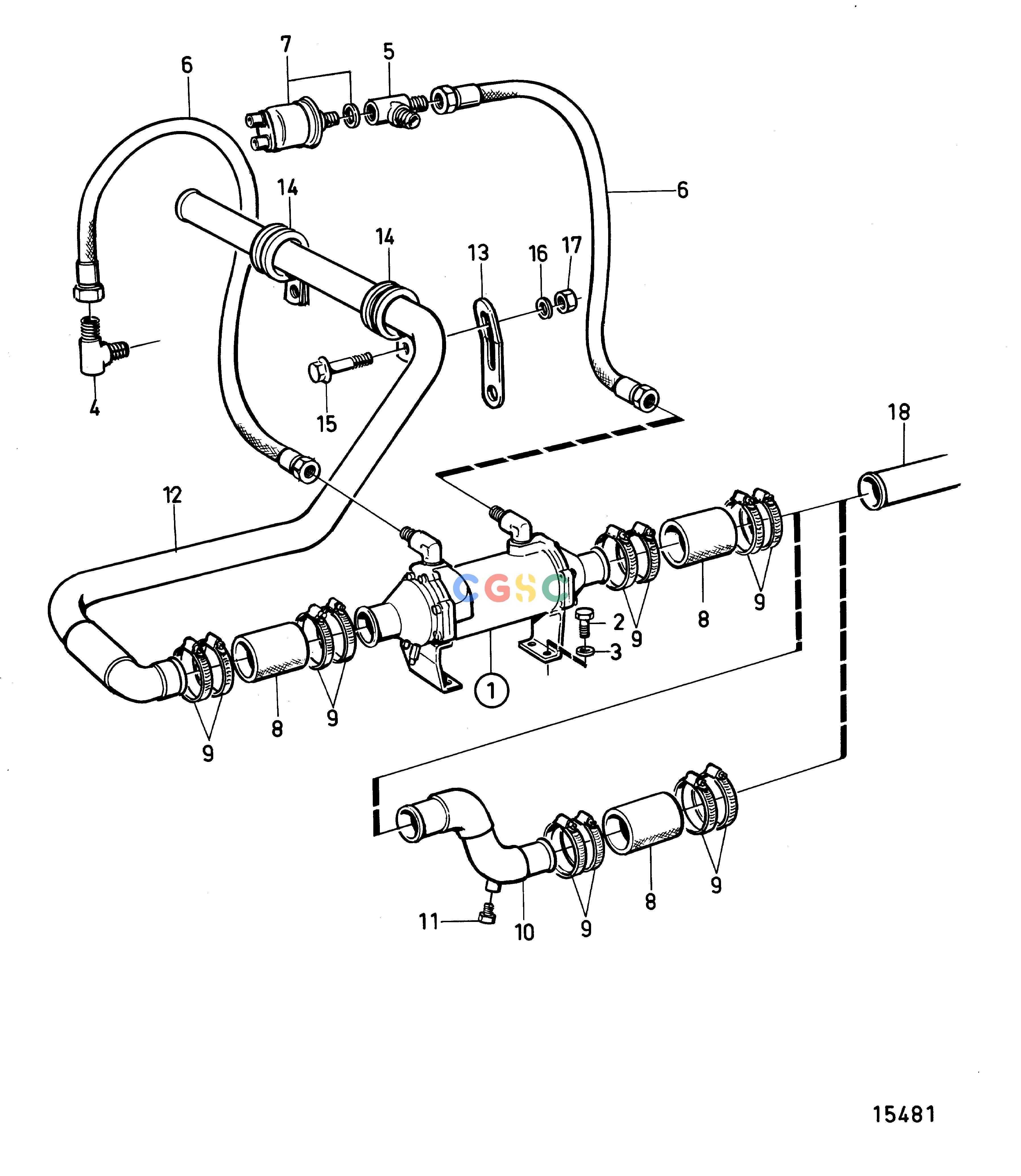 沃尔沃零件查询TMD102A; TAMD102A; TAMD102DCooling SystemOil Cooler for Twin Disc MG5091SC, MG5111A.: MG5111AEPC Volvo Penta Parts catalog