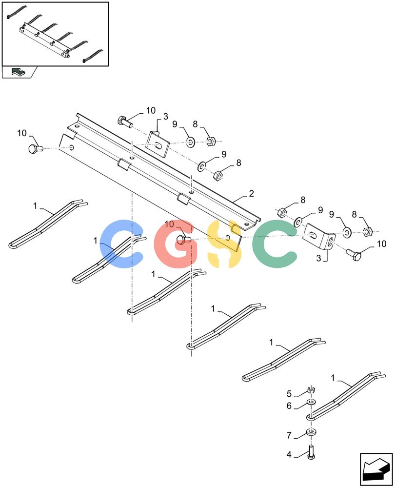 凯斯零件查询(LBX332R) - BIG RECTANGULAR BALER ''ROTOR CUTTER'' (3/03-12/08) (15.01A[01]) - NEEDLES - CLEANING KIT - D440 Case Agriculture