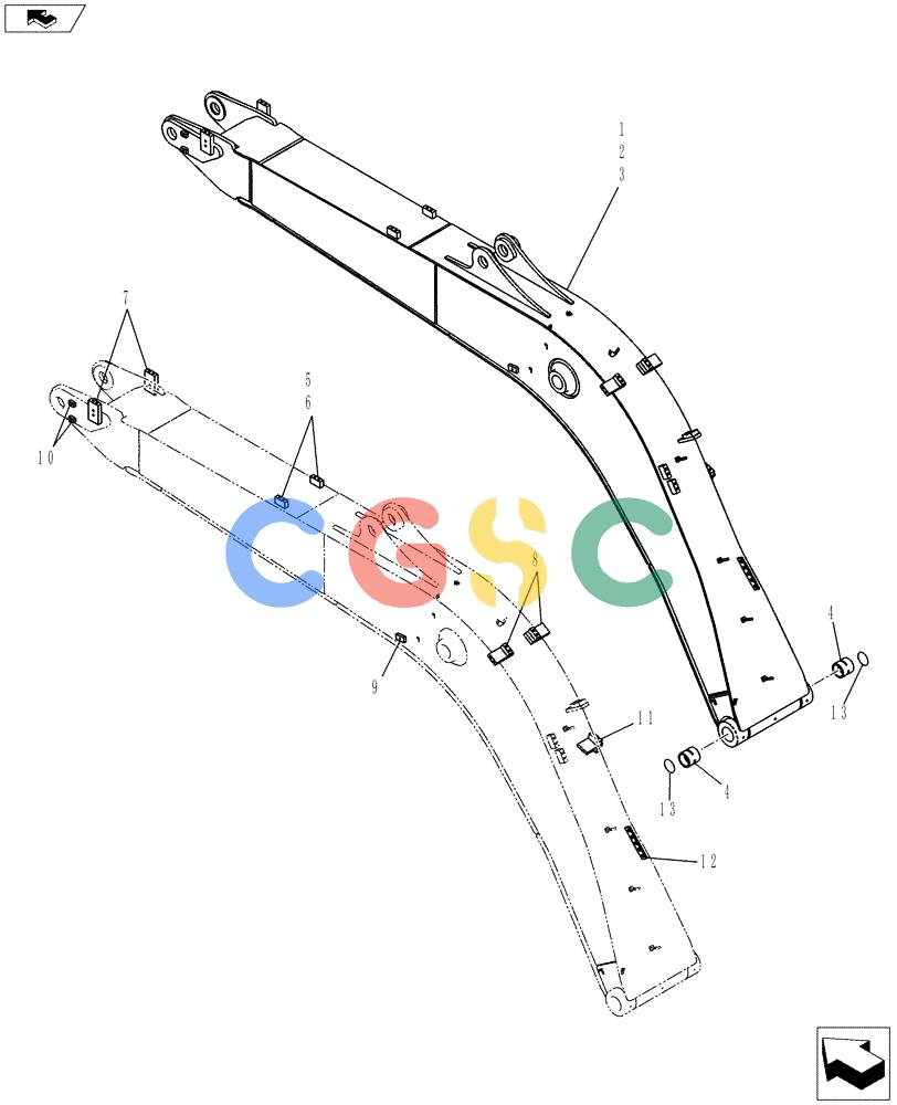 神钢零件查询(ED150-2) - BLADE RUNNER EXCAVATOR/DOZER ASN LH01-01001 (1/09-12/12) (03-002[00]) - BOOM, HOE 4.68M Kobelco