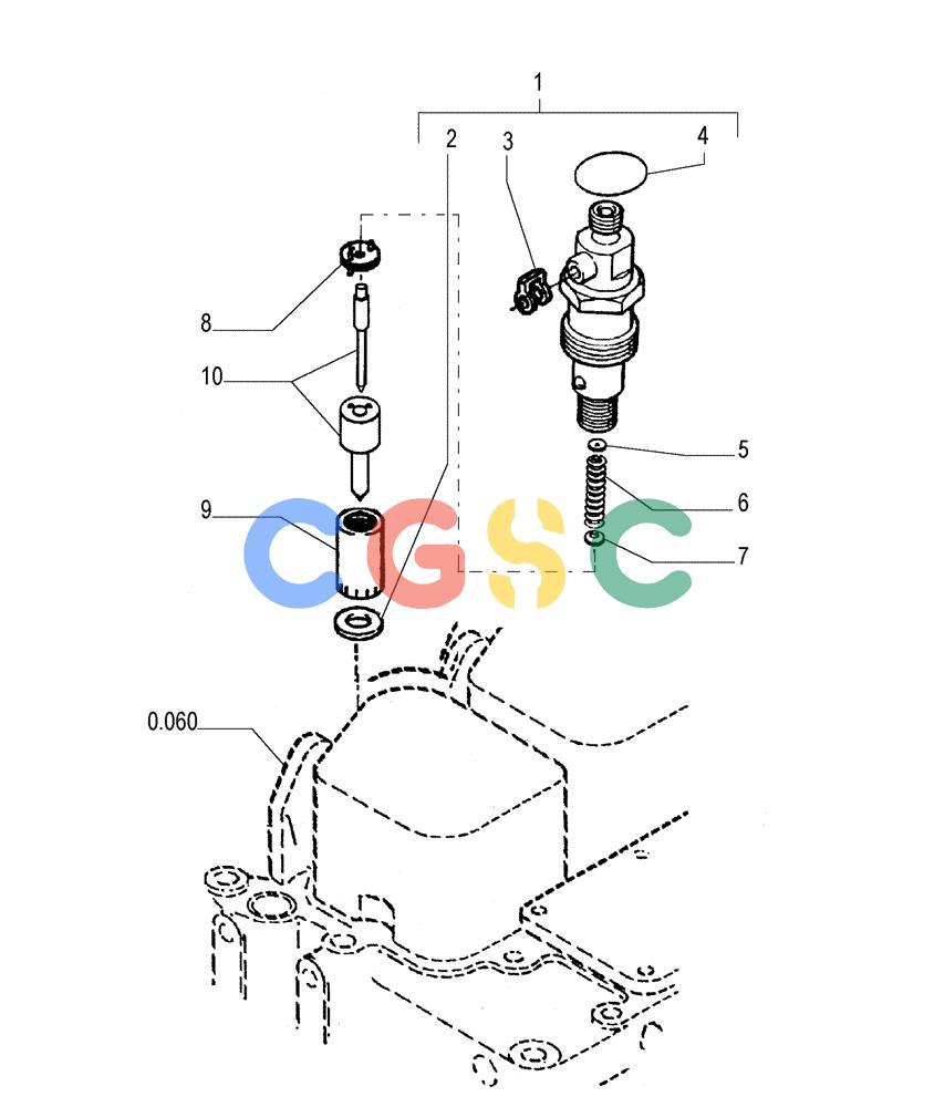 纽荷兰零件查询(FL145) - CRAWLER LOADER (N.A. VERSION) (11/98-) (0.140[02]) - INJECTOR - COMPONENTS New Holland Constructuion