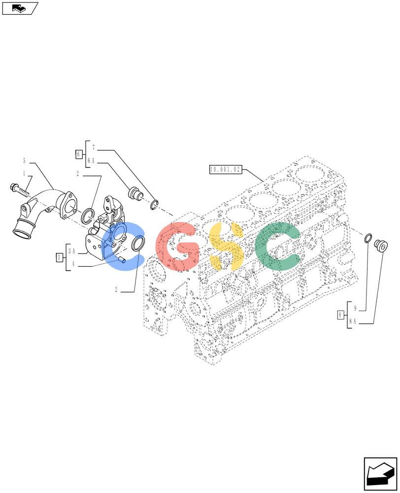 神钢零件查询(F4GE9684F J602) - ENGINE - 504375333 - 84250815 (1/13-) (10.402.01[01]) - PIPING - ENGINE COOLING SYSTEM (2852149 - 2852921) Kobelco