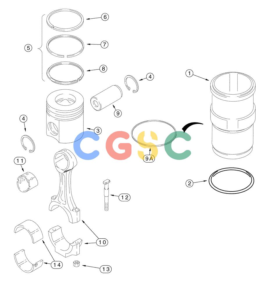 凯斯零件查询(FLX3330B) - FLOATER (12/99-9/02) (02-020) - PISTONS - CONNECTING RODS (FLX3300B CASE ENGINE) Case Agriculture