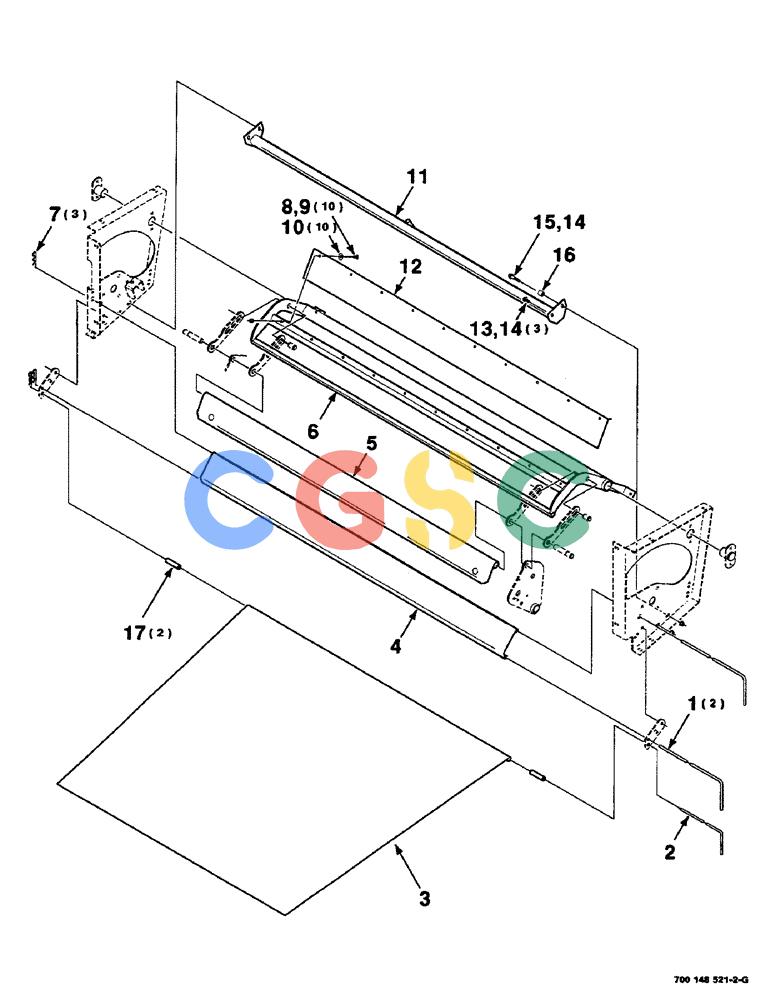 凯斯零件查询(RS551) - CASE IH ROUND BALER (1/99-12/00) (7-38) - MESH WRAP CARRIAGE ASSEMBLY Case Agriculture