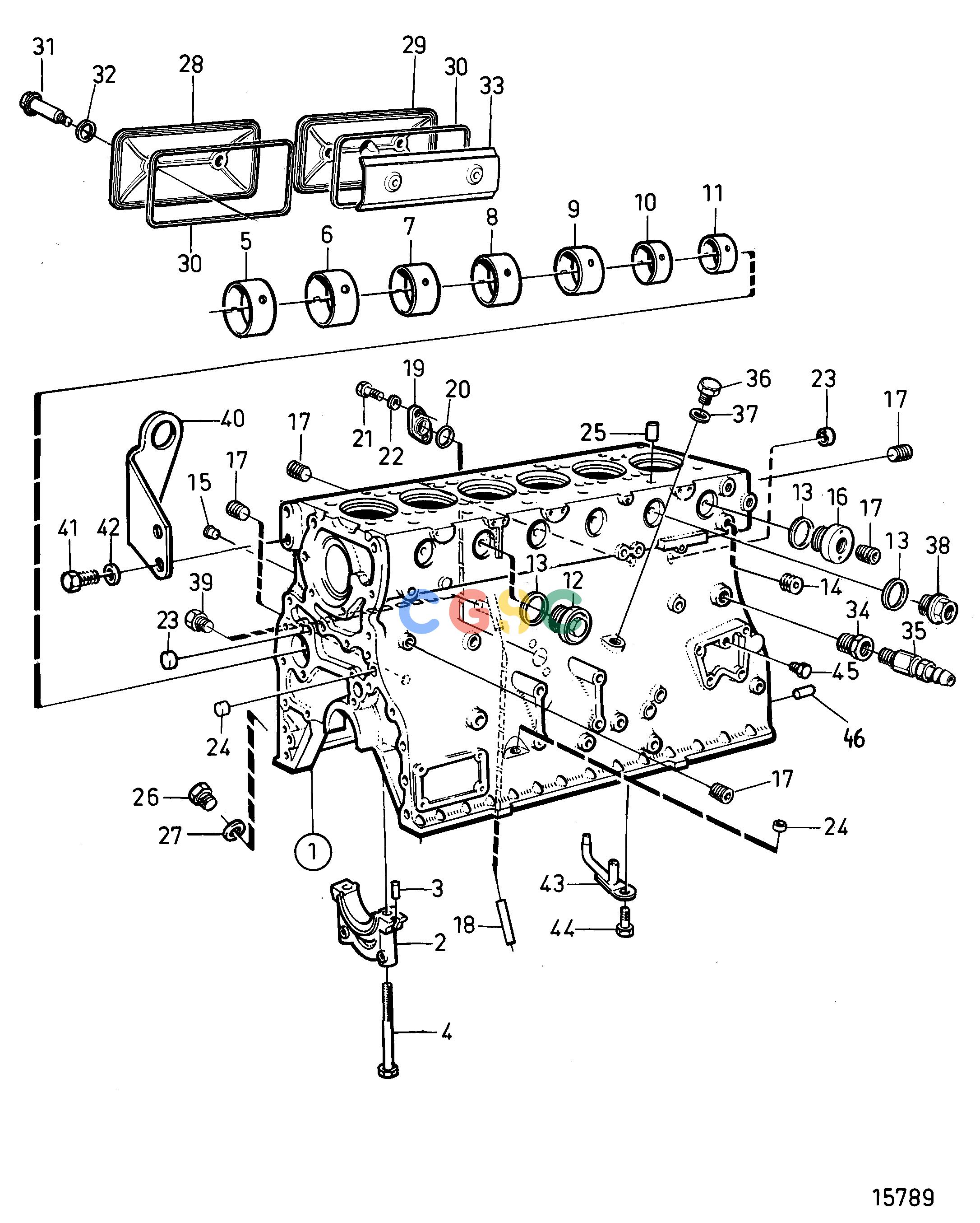 沃尔沃零件查询TMD121C; TAMD121C; TAMD121D; TAMD122C; TAMD122DEngineCylinder BlockEPC Volvo Penta Parts catalog
