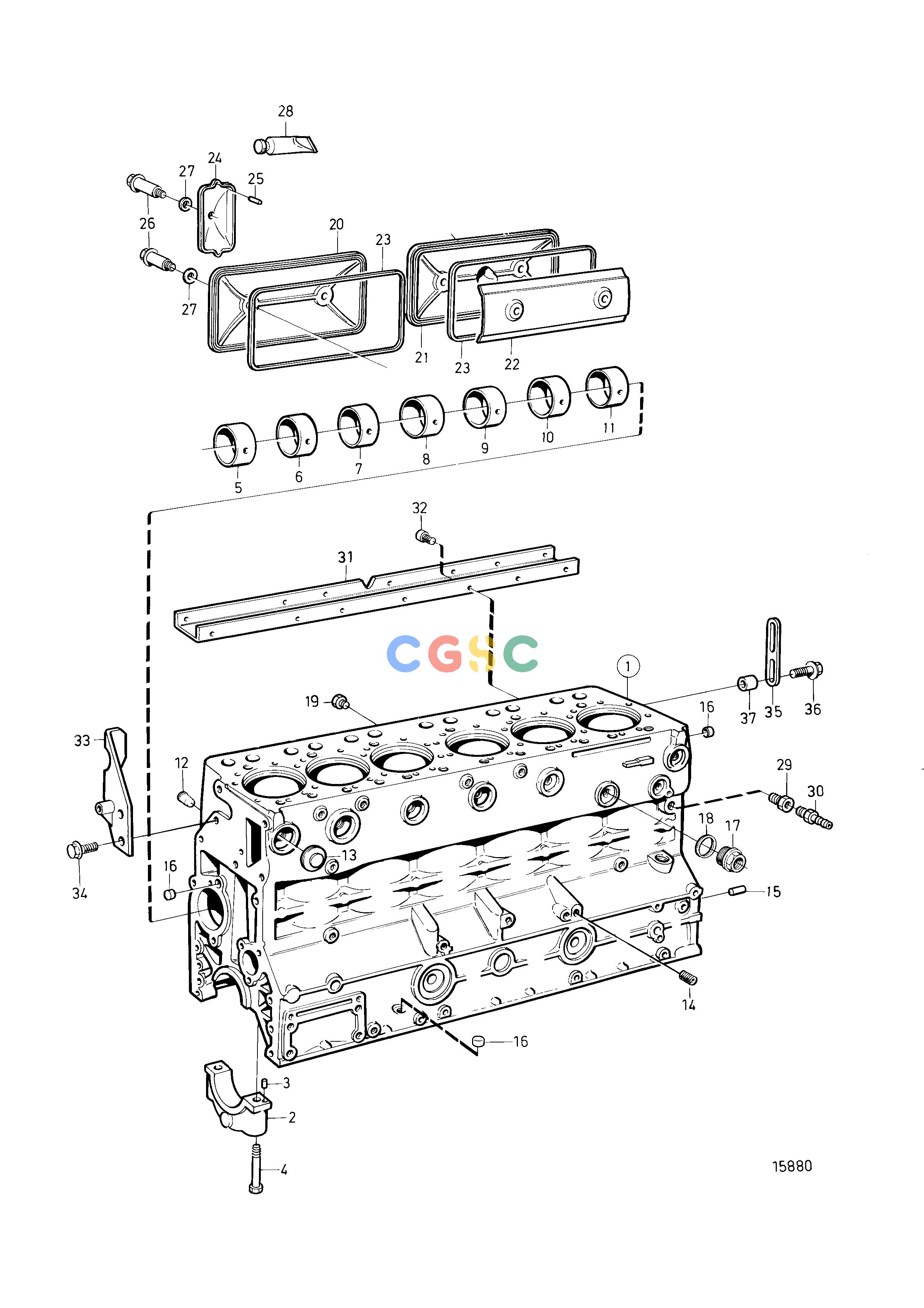 沃尔沃零件查询TAMD72P-A; TAMD72WJ-AEngineCylinder BlockEPC Volvo Penta Parts catalog