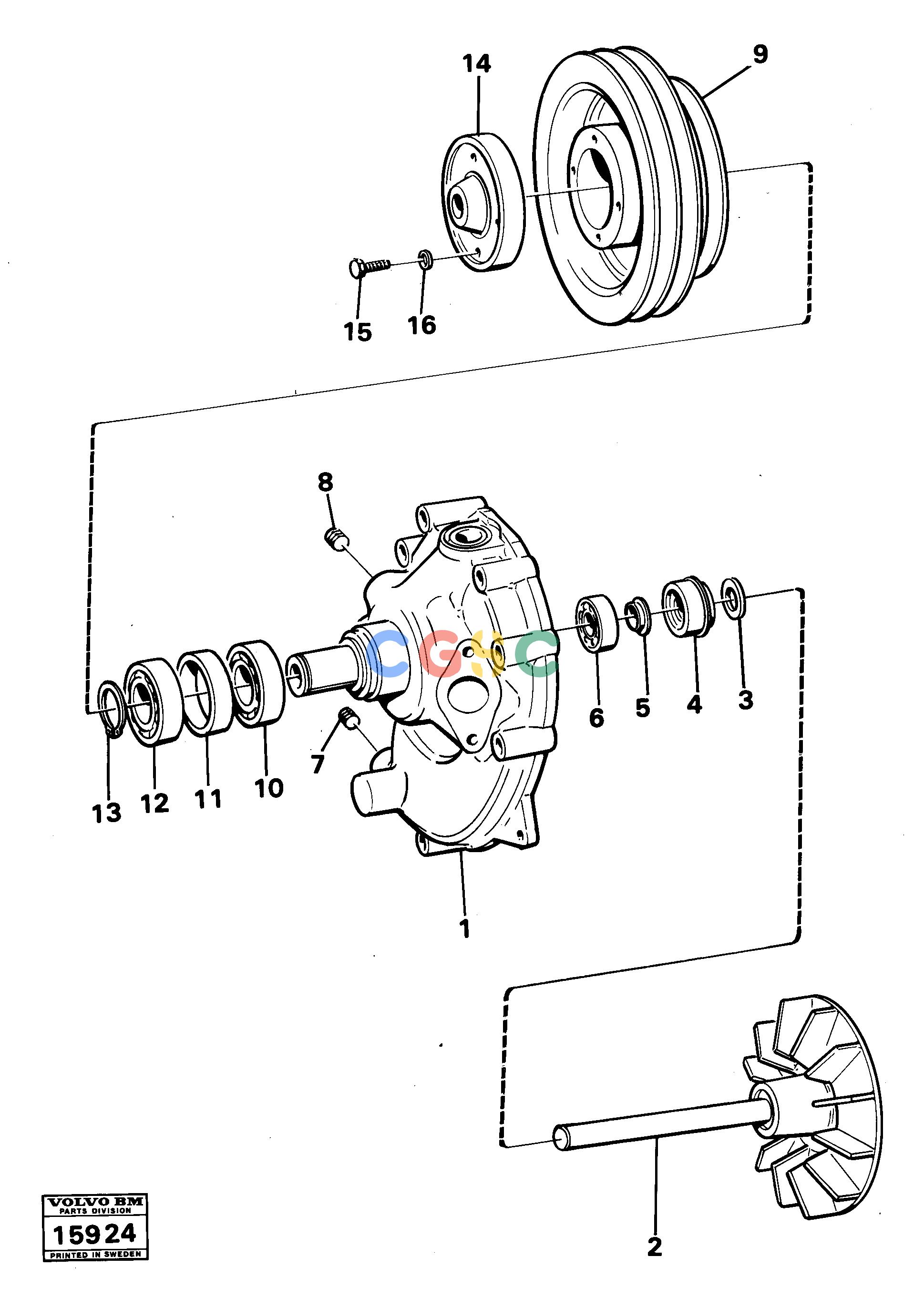 沃尔沃零件查询861 Water pump861 NoneNoneNoneAutodata Volvo online