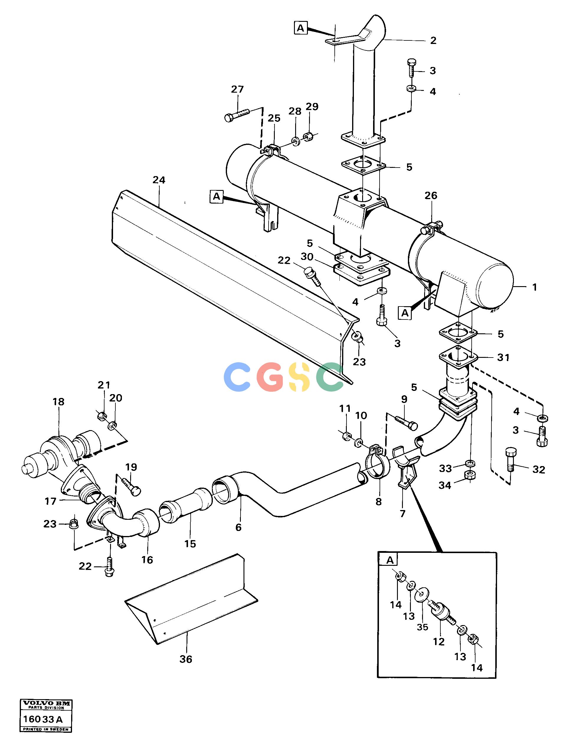 沃尔沃零件查询5350 Exhaust system tillv nr -14595350 NoneNoneNoneAutodata Volvo online