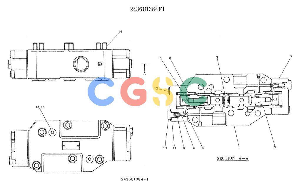 神钢零件查询(K907LC) - MARK II EXCAVATOR BTW YQU0001 - YQU0400 (1/87-12/03) (11-017) - VALVE ASSY, BRAKE Kobelco