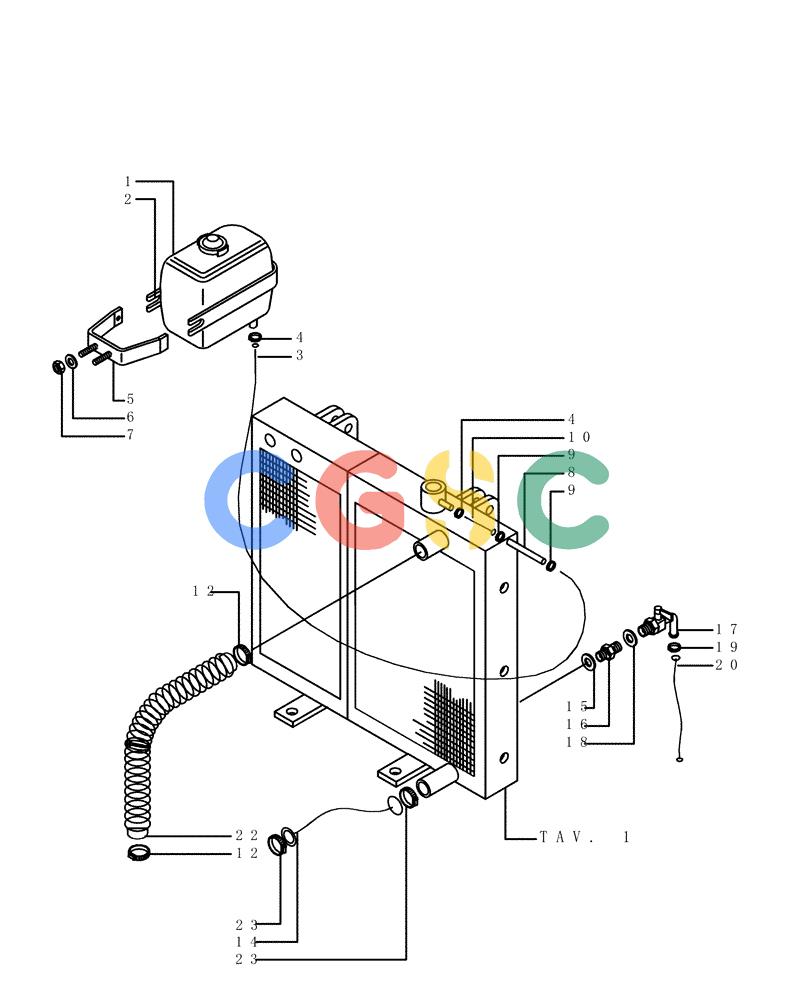 纽荷兰零件查询(DC100) - CRAWLER DOZER (N.A. VERSION) (4/00-) (0.550[02B]) - ENGINE COOLING SYSTEM DC100 New Holland Constructuion