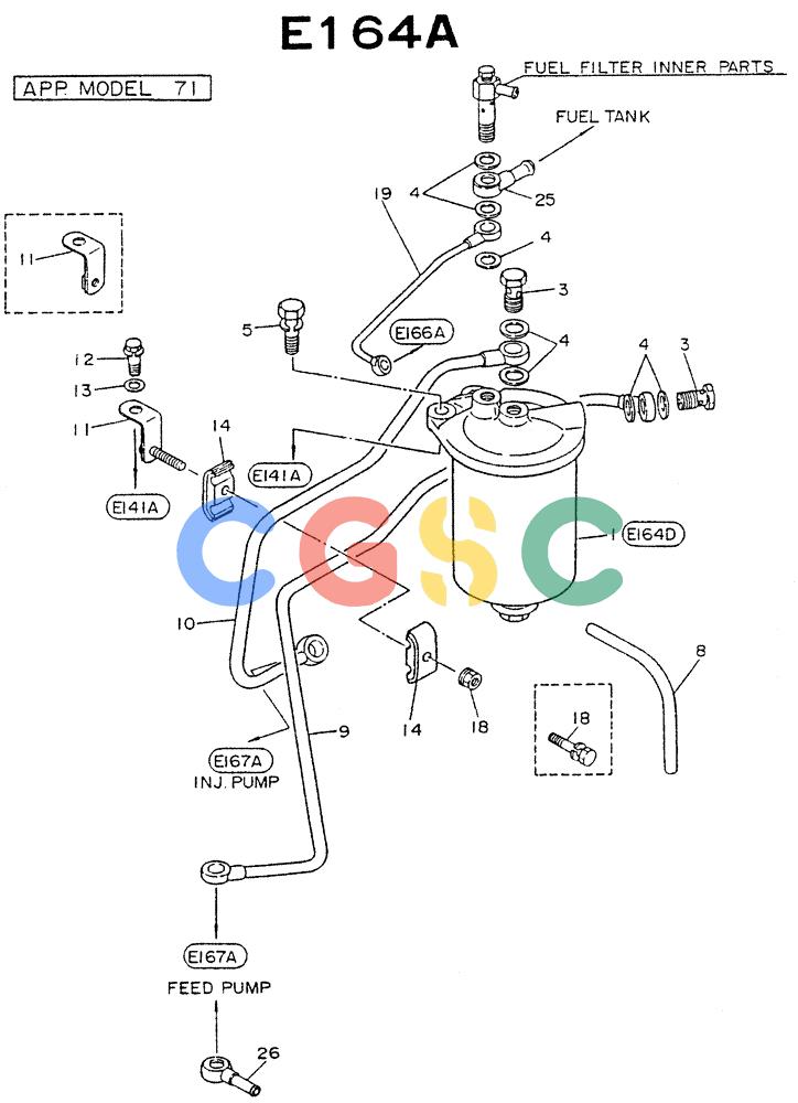 神钢零件查询(NE6(T)04) - NISSAN DIESEL ENGINE (1/86-12/98) (05-006[03]) - FILTER FUEL (FITTING PARTS) Kobelco
