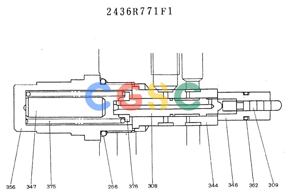 神钢零件查询(K905LC) - MARK II EXCAVATOR ASN YPU00001 (1/87-12/03) (11-005) - VALVE ASSY, RELIEF, 2436R771 Kobelco