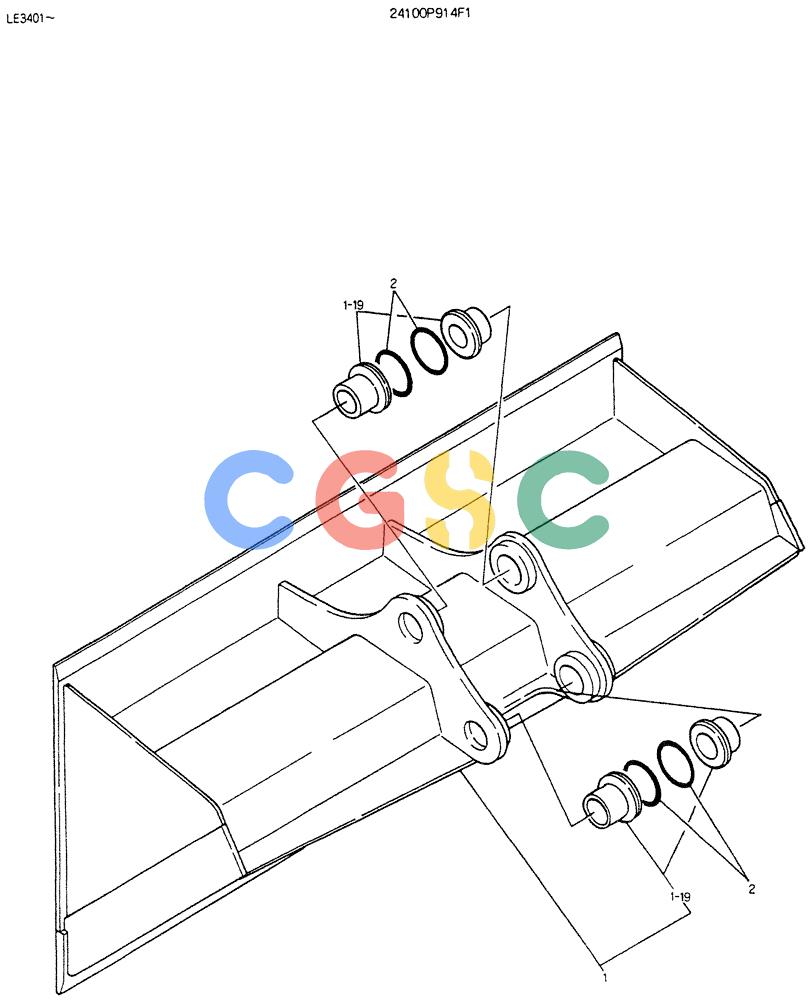神钢零件查询(K903B) - EXCAVATOR ASN LE3401 (1/85-12/03) (09-012) - BUCKET ASSY, FINISHING Kobelco