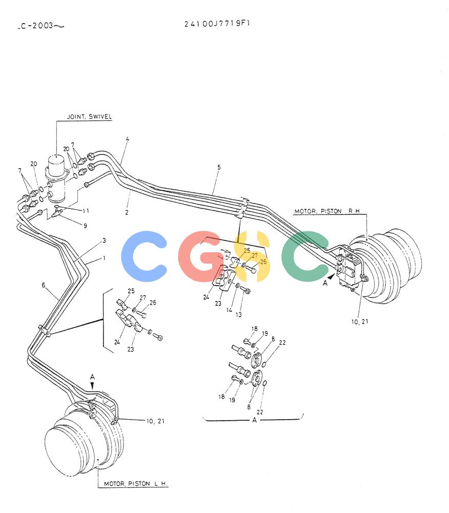 神钢零件查询(K912A) - EXCAVATOR BTW LC-2003 - LC-2016 (1/85-12/03) (05-008) - HYDR LINES, LOW Kobelco