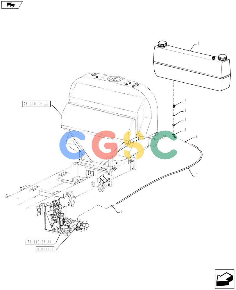 凯斯零件查询(810) - FLEX-AIR APPLICATOR - 2012 (2/12-) (78.110.21.AA) - HAND RINSE PLUMBING Case Agriculture
