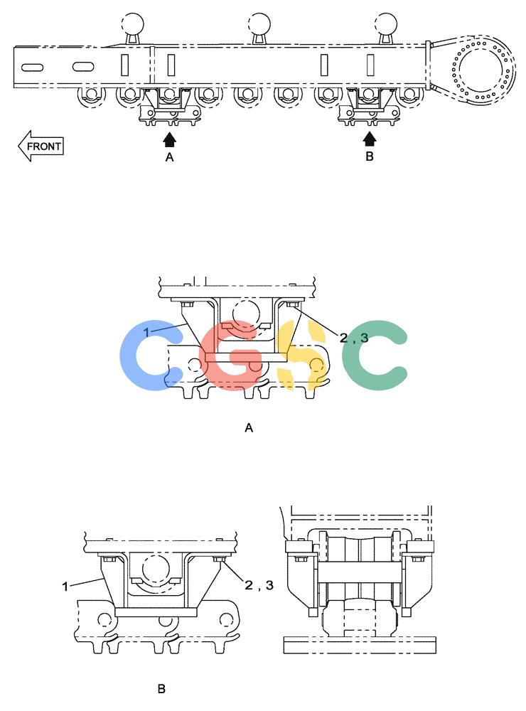 纽荷兰零件查询(E805) - CRAWLER EXCAVATOR TIER 3 (7/06-) (05-009-00[01]) - GUIDE, CHAIN New Holland Constructuion