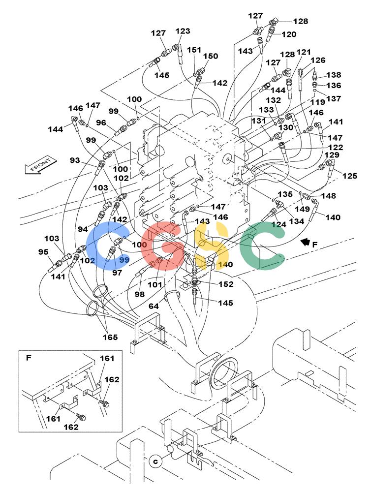 纽荷兰零件查询(E805) - CRAWLER EXCAVATOR TIER 3 (7/06-) (08-032-00[01]) - HYDRAULIC CIRCUIT - ATTACHMENT CONTROL VALVE PILOT (WITHOUT VALVE, PRESSURE RELIEF) New Holland Constructuion