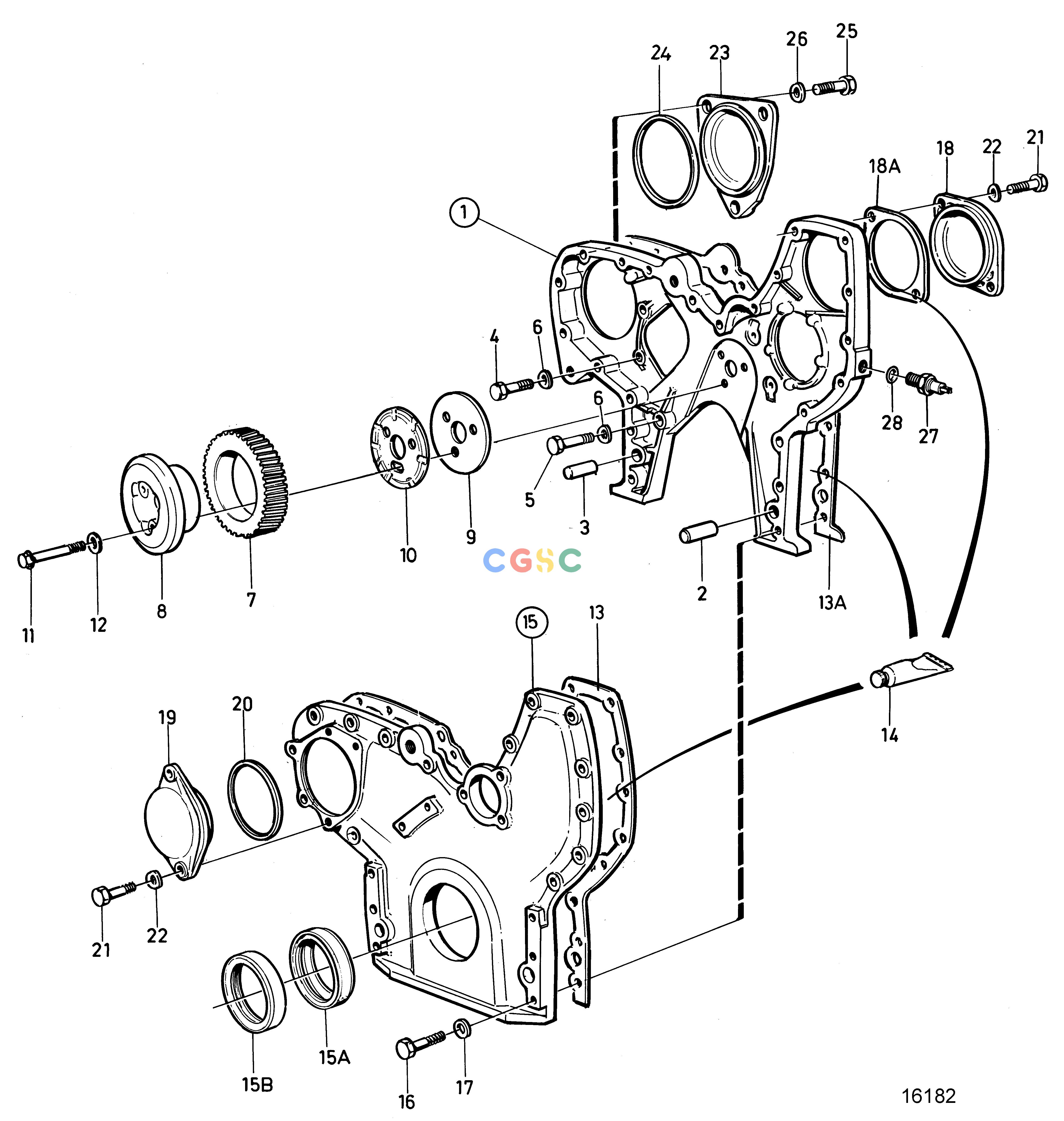 沃尔沃零件查询TMD121C; TAMD121C; TAMD121D; TAMD122C; TAMD122DEngineTiming Gear Housing: BEPC Volvo Penta Parts catalog
