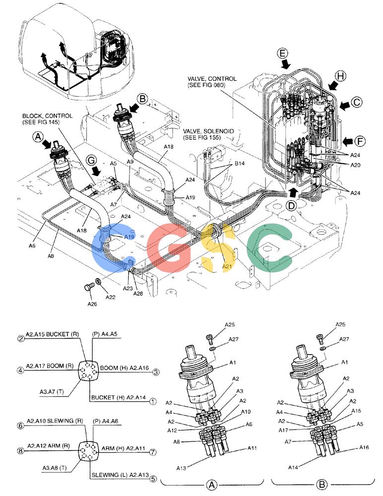 纽荷兰零件查询(EH80) - MIDI CRAWLER EXCAVATOR ASN LF04-02000 (N4TA18001 thru N4TA18010, ASN N5TA18011 -) (NA) (1/ (138) - CONTROL LINES, REMOTE New Holland Constructuion