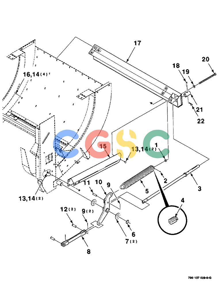 凯斯零件查询(8585) - CASE IH LARGE (3 X 4) RECTANGLER BALER (1/98-12/00) (3-06) - PICKUP FLOTATION ASSEMBLY Case Agriculture