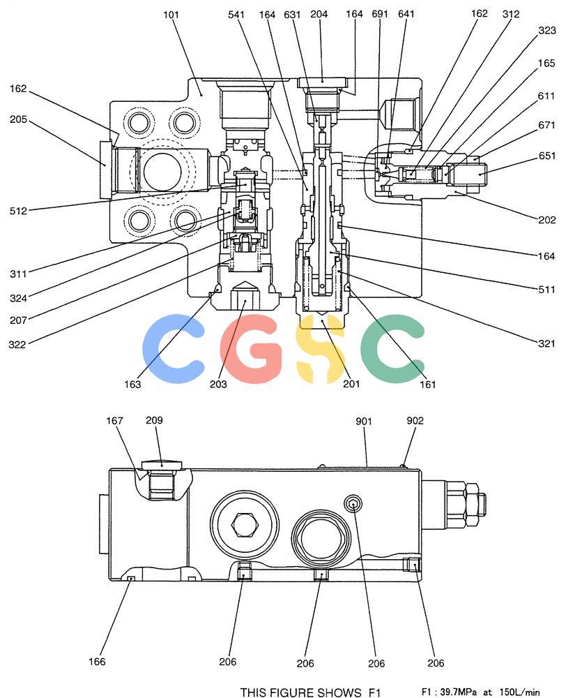 纽荷兰零件查询(E200SRLC) - CRAWLER EXCAVATOR BTW LA04-01506 - LA04-01625 (07-014[01]) - VALVE ASSY, HOLDING New Holland Constructuion