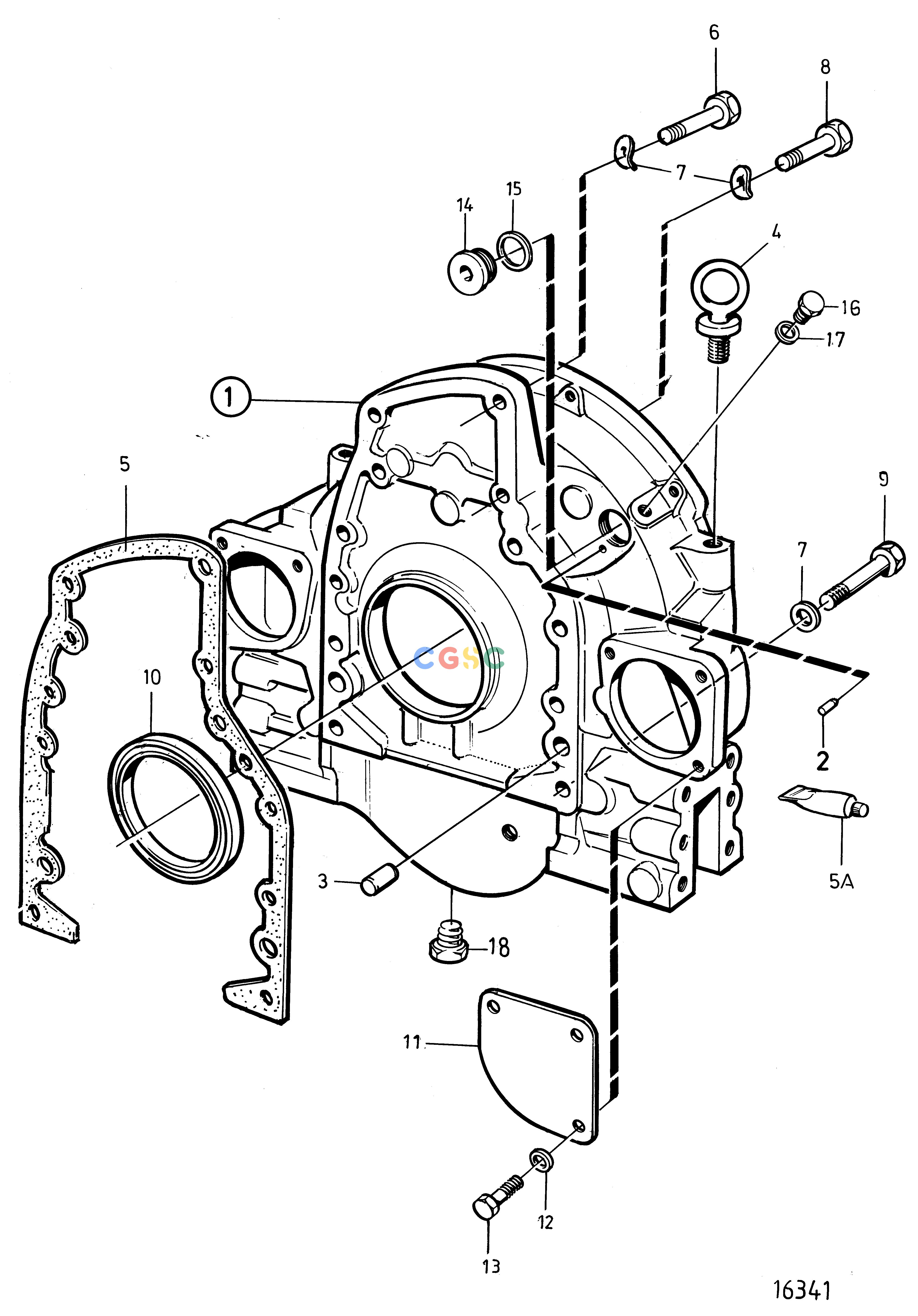 沃尔沃零件查询TMD121C; TAMD121C; TAMD121D; TAMD122C; TAMD122DEngineFlywheel HousingEPC Volvo Penta Parts catalog