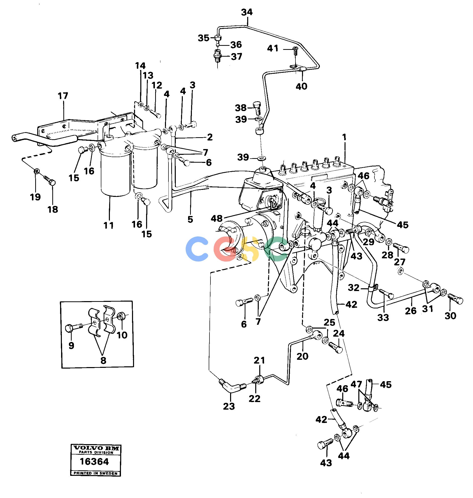 沃尔沃零件查询4500 Fuel pipes fuel injection, Fuel Filter4500 NoneNoneNoneAutodata Volvo online