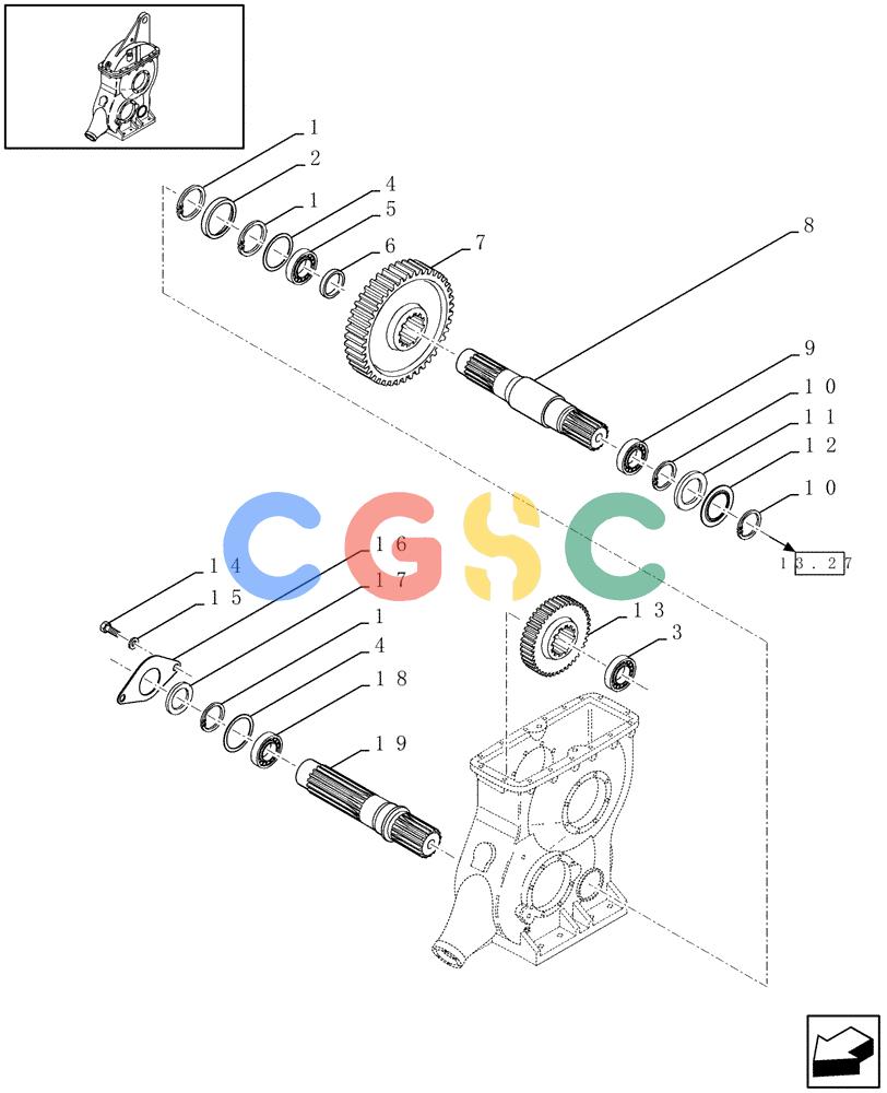 凯斯零件查询(LBX431S) - BIG RECTANGULAR BALER (6/01-12/03) (03.08[01]) - MAIN GEARBOX Case Agriculture