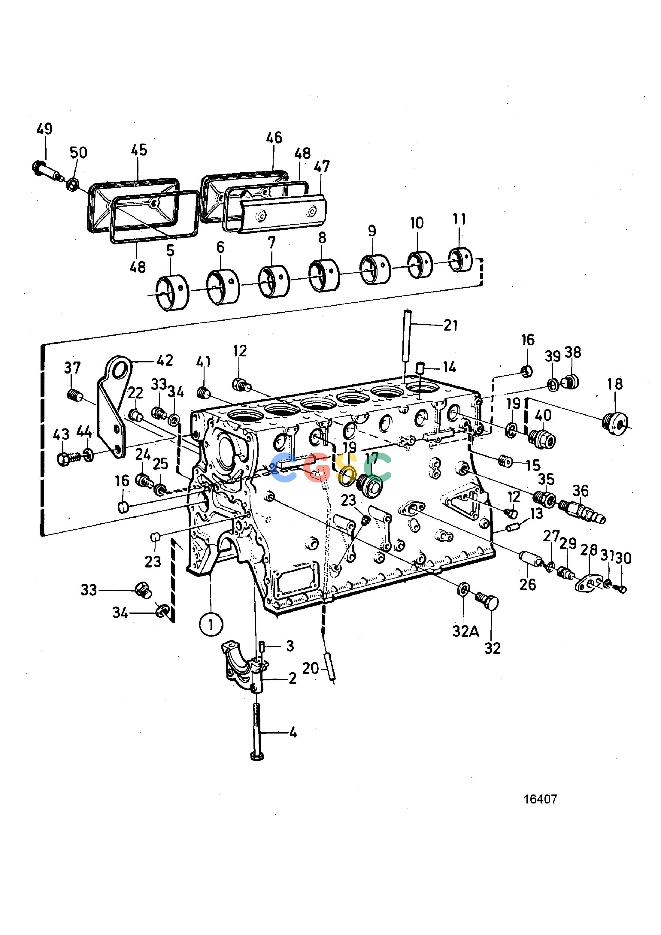 沃尔沃零件查询TMD102A; TAMD102A; TAMD102DEngineCylinder BlockEPC Volvo Penta Parts catalog