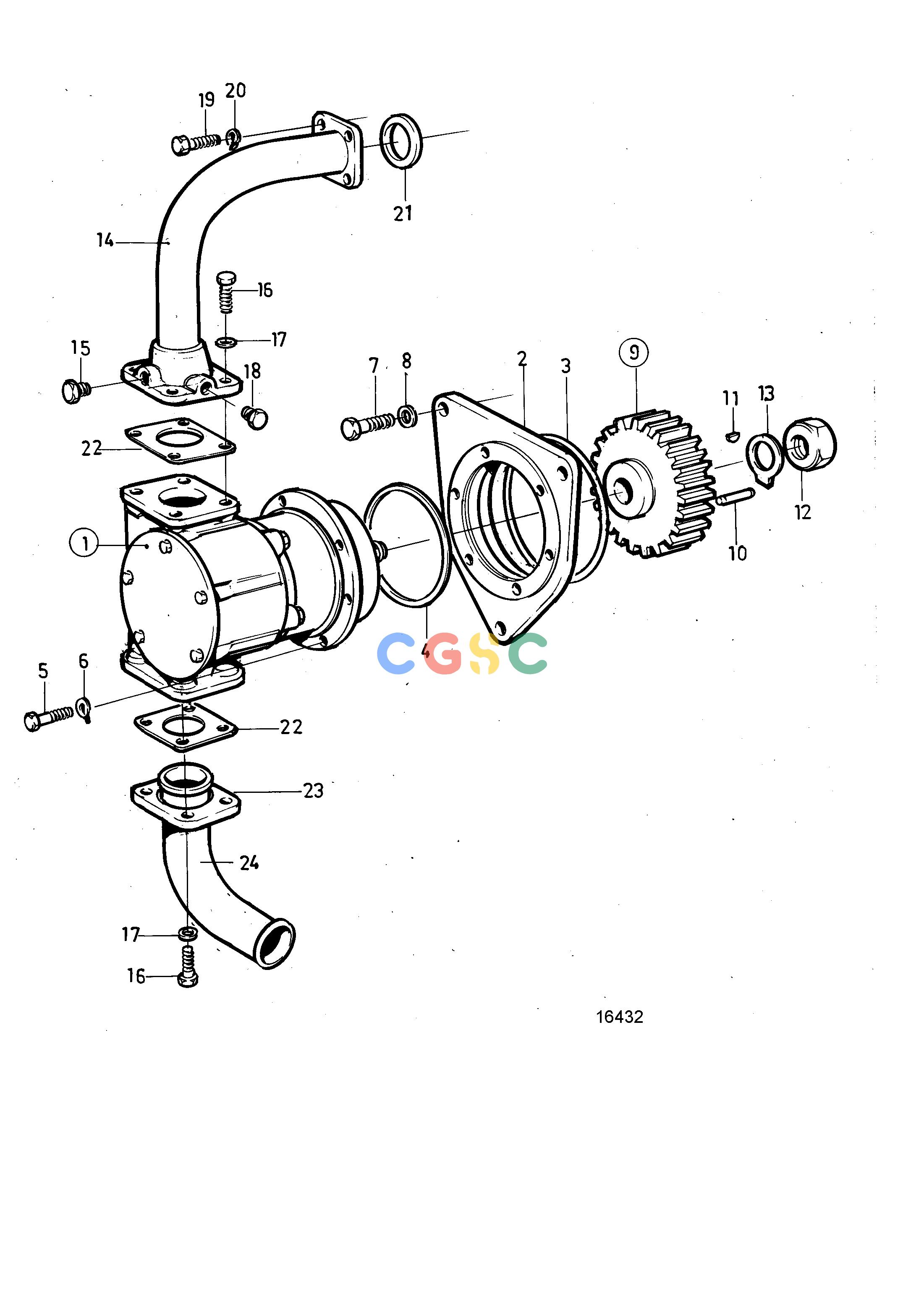 沃尔沃零件查询TMD102A; TAMD102A; TAMD102DCooling SystemSea Water PumpEPC Volvo Penta Parts catalog