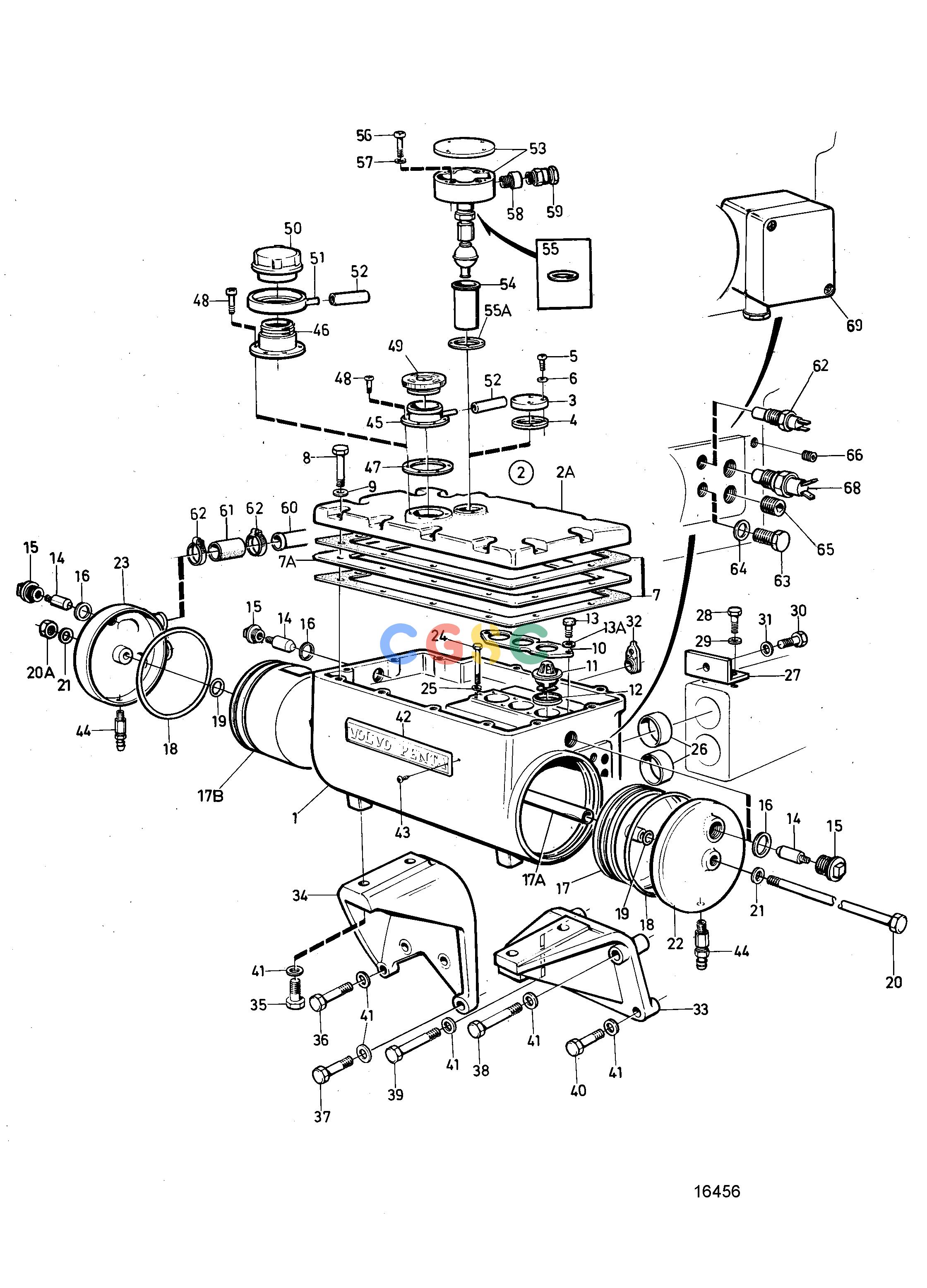沃尔沃零件查询TMD102A; TAMD102A; TAMD102DCooling SystemKeel CoolingEPC Volvo Penta Parts catalog