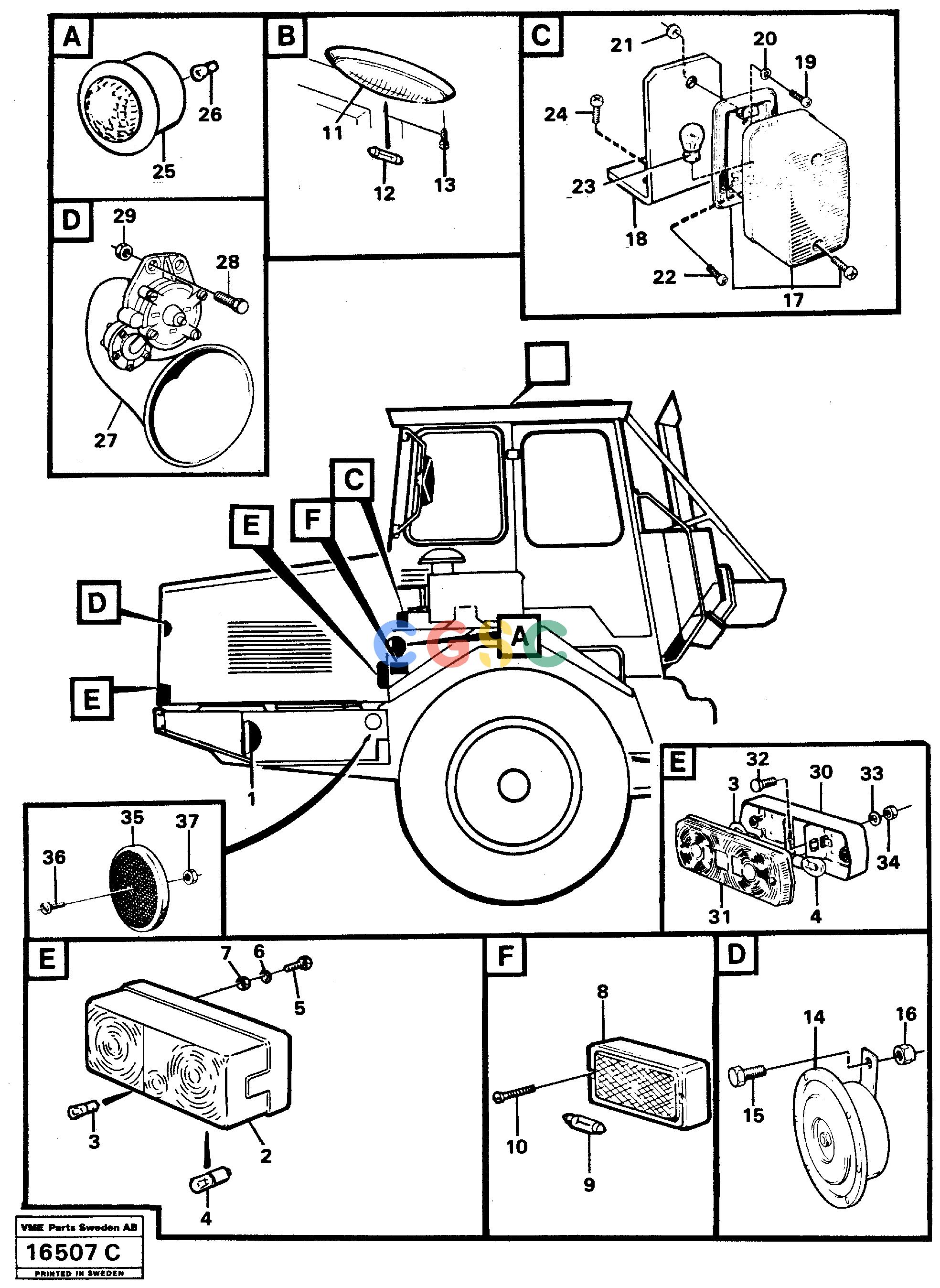 沃尔沃零件查询A25 VOLVO BM Lighting,tractorVOLVO BM A25 NoneNoneNoneAutodata Volvo online