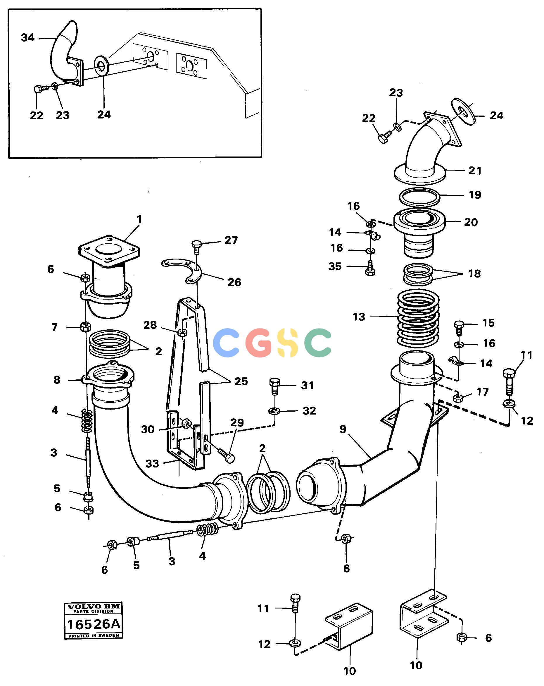 沃尔沃零件查询5350 Exhaust-heated body 98697 Tillv Nr -16165350 NoneNoneNoneAutodata Volvo online