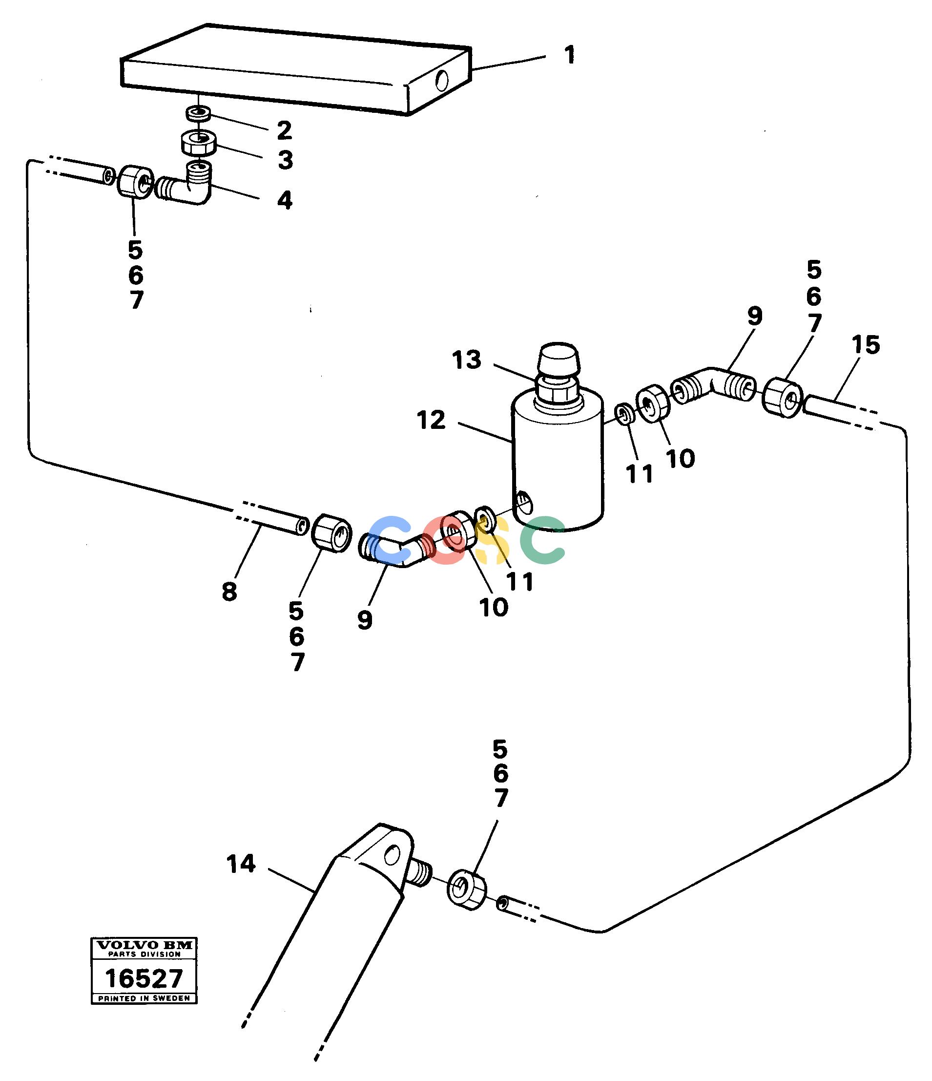 沃尔沃零件查询5350 Exhaust-heated body pneumatic system 986975350 NoneNoneNoneAutodata Volvo online