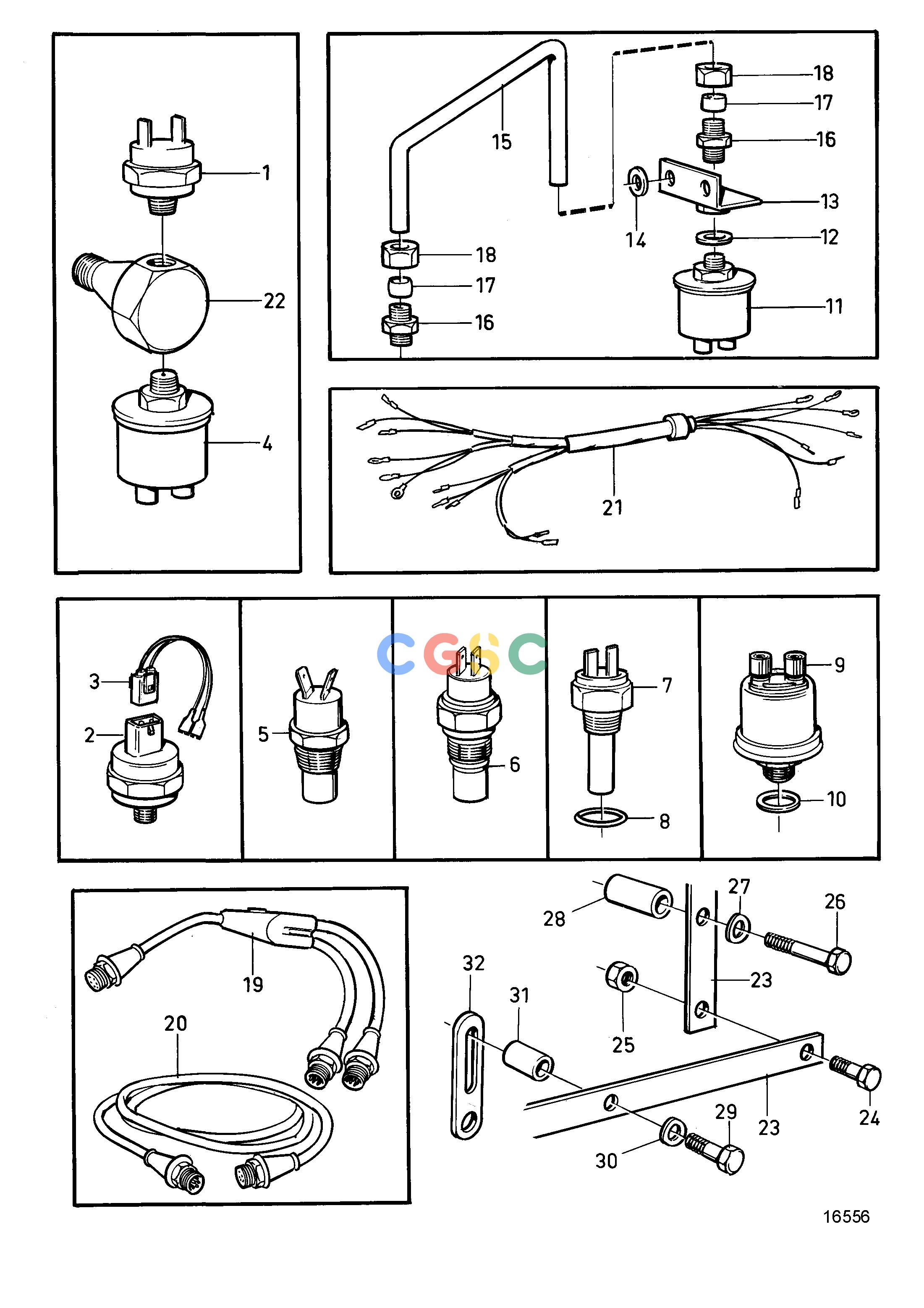 沃尔沃零件查询TMD102A; TAMD102A; TAMD102DElectrical SystemElectrical MaterialsEPC Volvo Penta Parts catalog